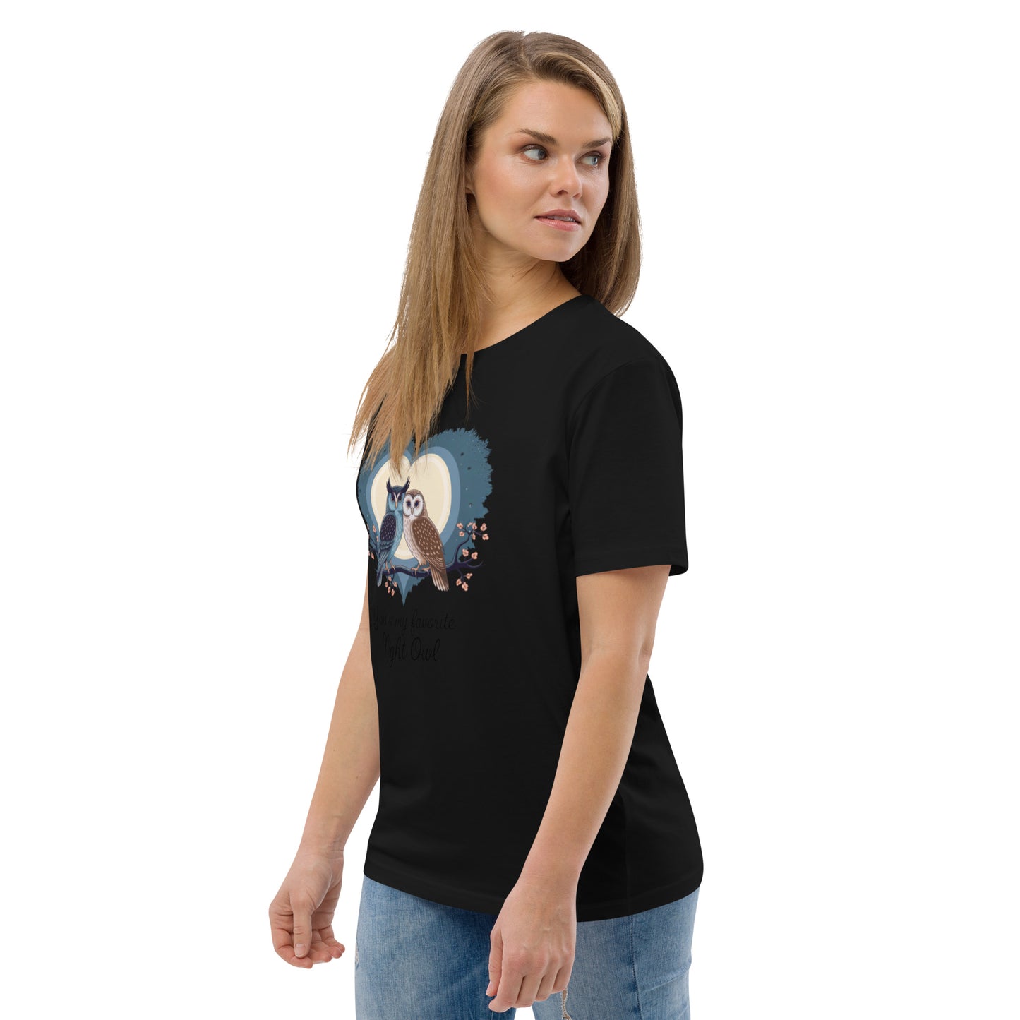 Owl-Themed Unisex Organic Cotton T-Shirt | Eco-Friendly Fashion Dudeily