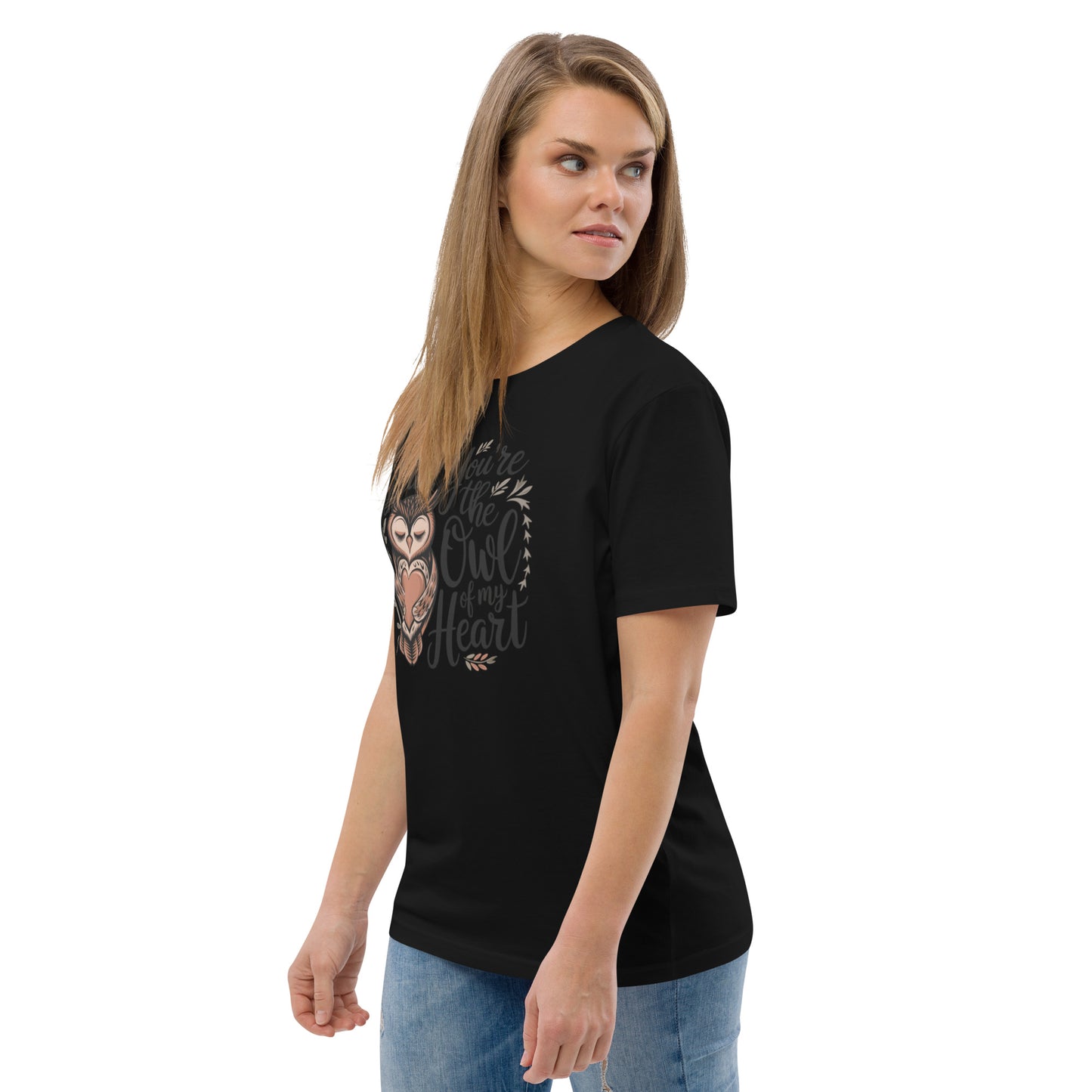 Unisex Organic Cotton T-Shirt – Owl-Themed Eco-Friendly Style by Dudeily Dudeily