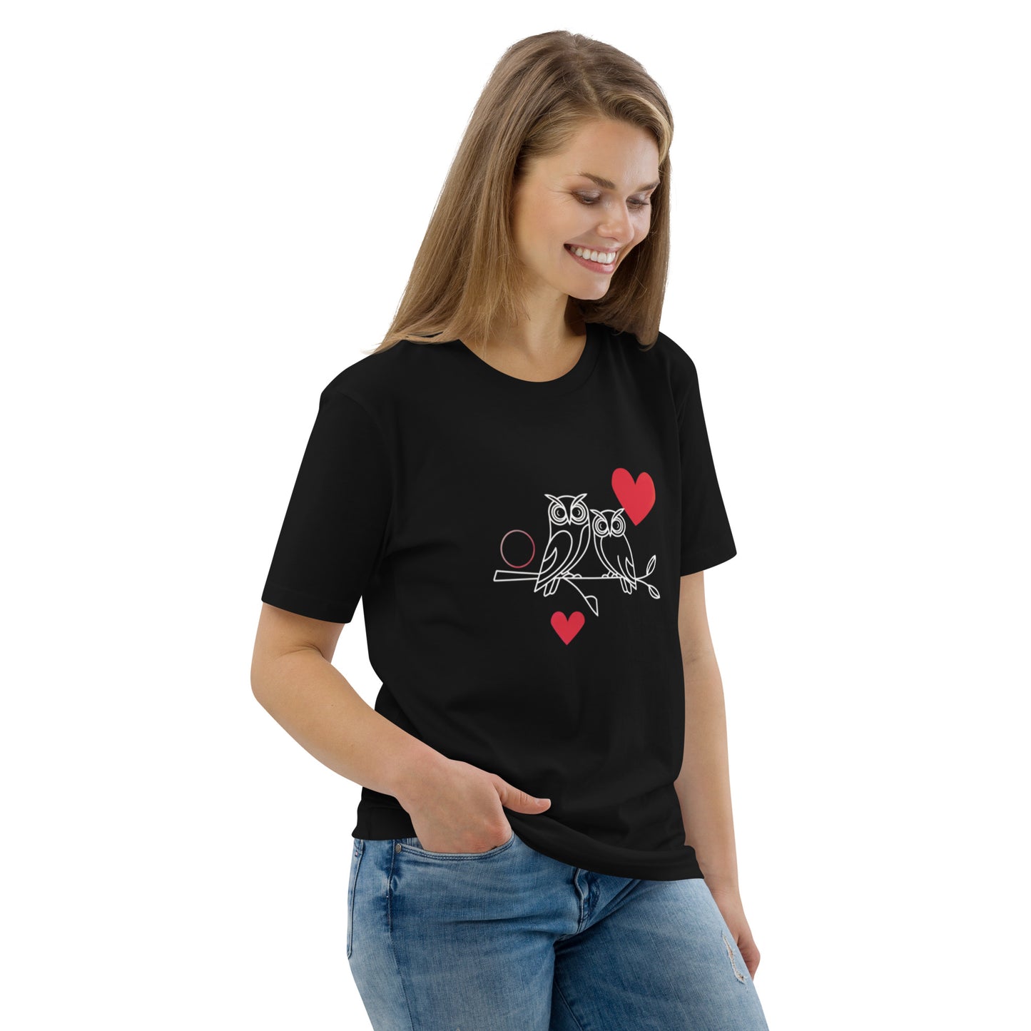 Owl-Themed Unisex Organic Cotton T-Shirt | Eco-Friendly Dudeily