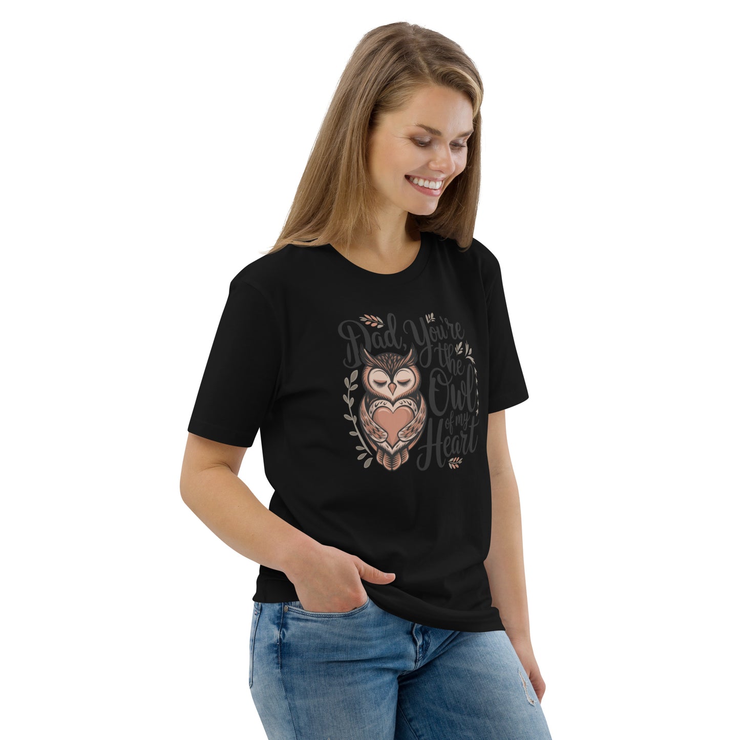 Unisex Organic Cotton T-Shirt – Owl-Themed Eco-Friendly Style by Dudeily Dudeily