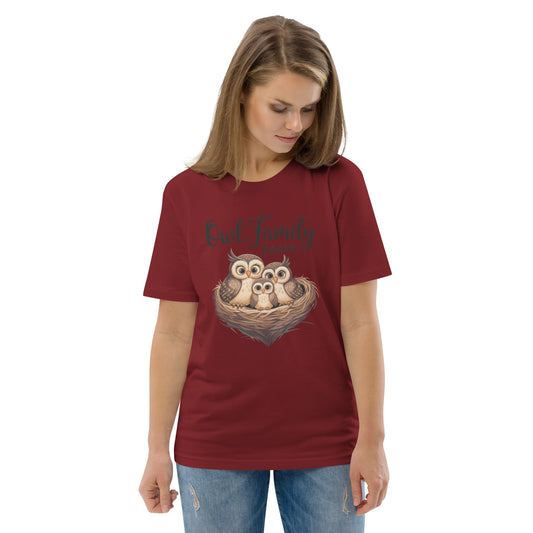 Unisex Organic Cotton T-Shirt |Owl-Themed Eco-Friendly, Stylish Dudeily