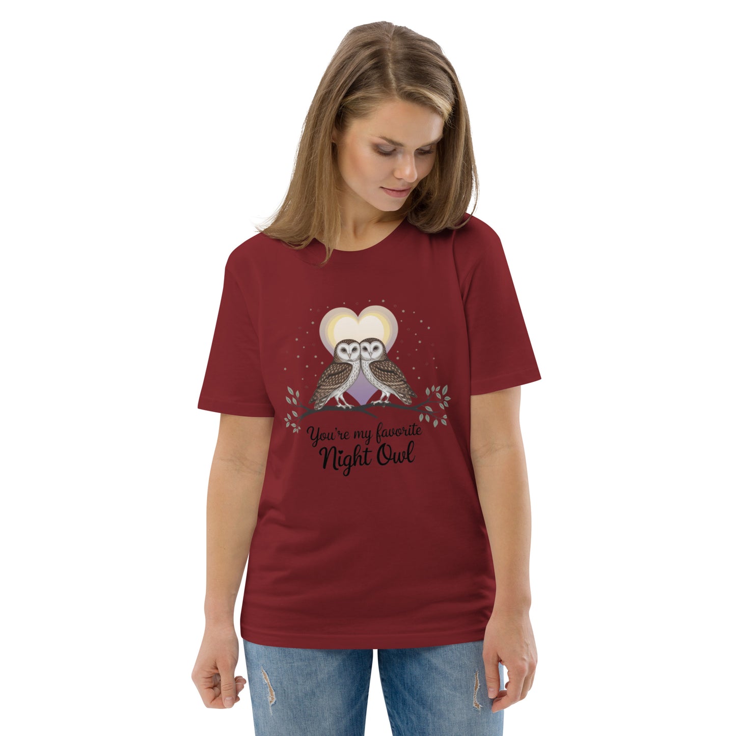 Owl-Themed Unisex Organic Cotton T-Shirt | Sustainable Fashion Dudeily