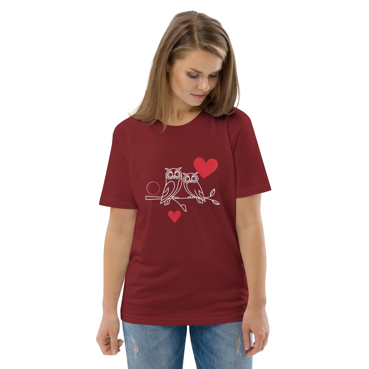 Owl-Themed Unisex Organic Cotton T-Shirt | Eco-Friendly Dudeily