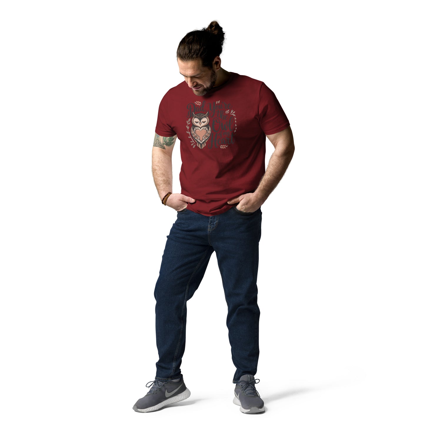 Unisex Organic Cotton T-Shirt – Owl-Themed Eco-Friendly Style by Dudeily Dudeily