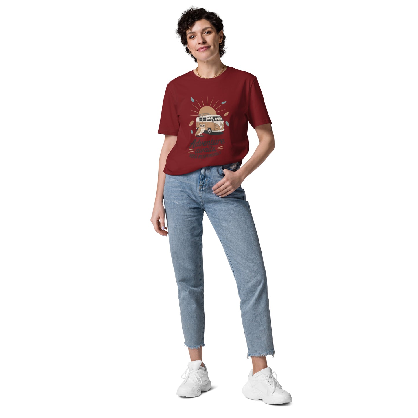 Unisex Organic Cotton T-Shirt – Soft, Sustainable & Stylish Burgundy Dudeily
