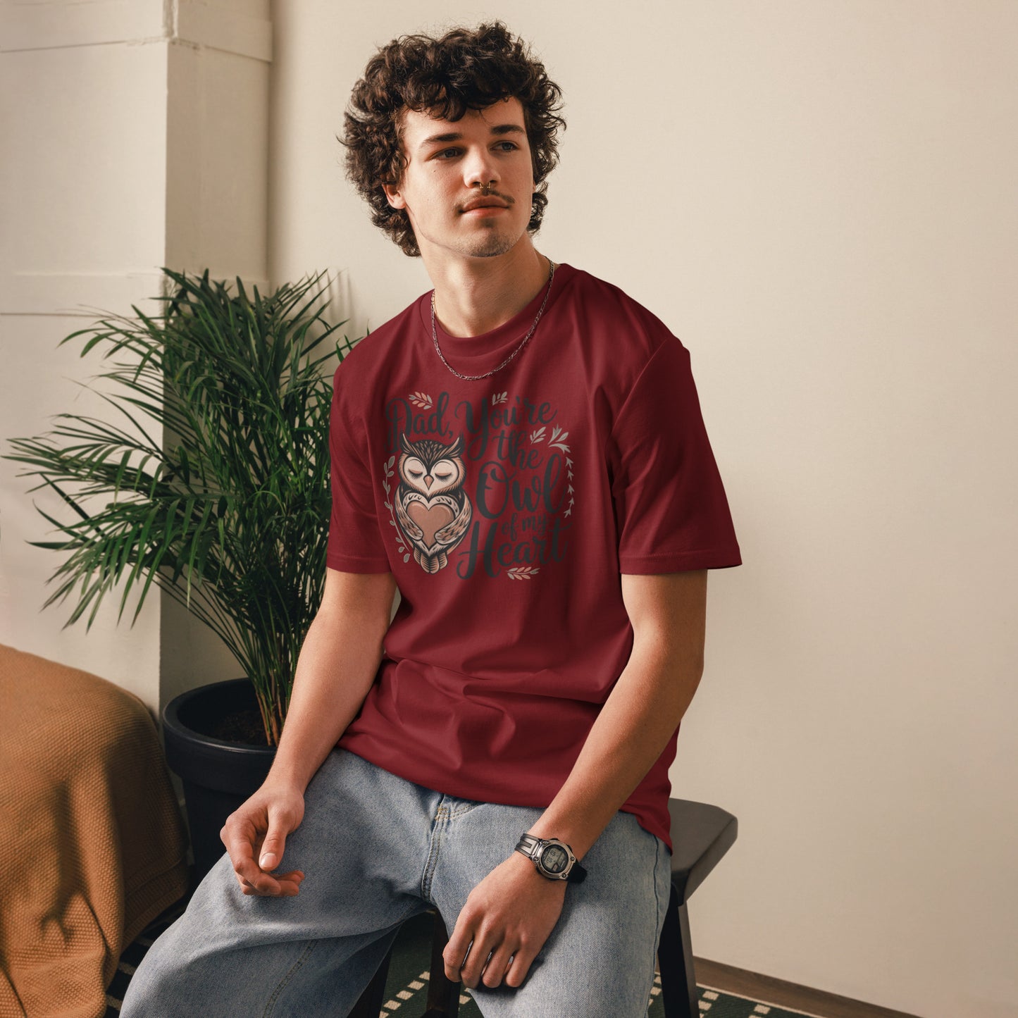 Unisex Organic Cotton T-Shirt – Owl-Themed Eco-Friendly Style by Dudeily Dudeily