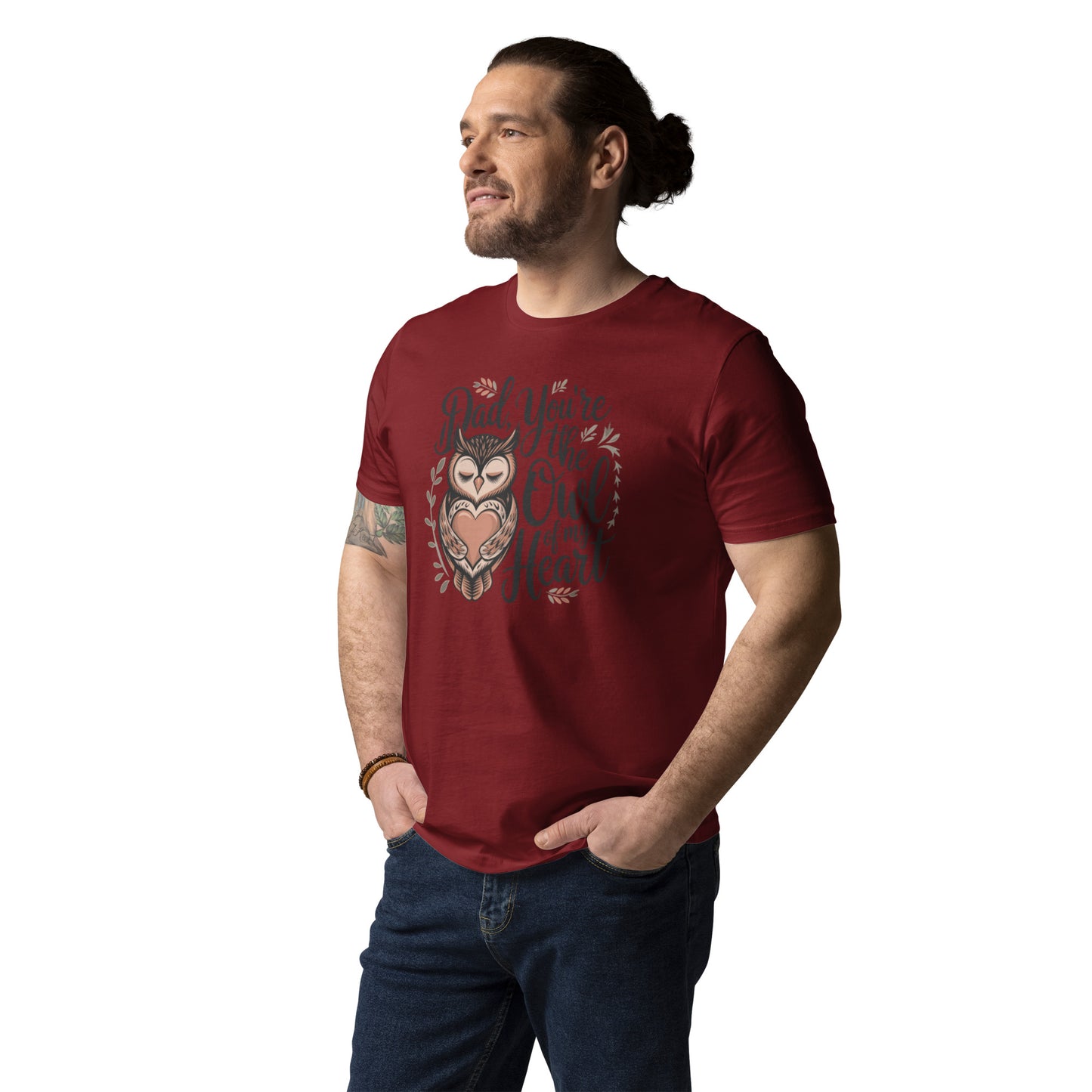 Unisex Organic Cotton T-Shirt – Owl-Themed Eco-Friendly Style by Dudeily Dudeily