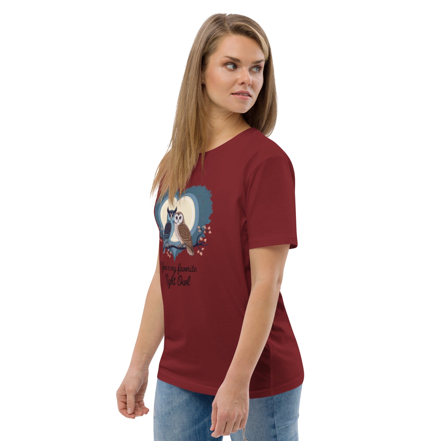 Owl-Themed Unisex Organic Cotton T-Shirt | Eco-Friendly Fashion Dudeily