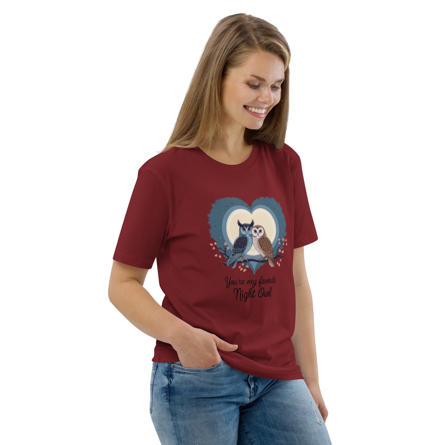 Owl-Themed Unisex Organic Cotton T-Shirt | Eco-Friendly Fashion Dudeily