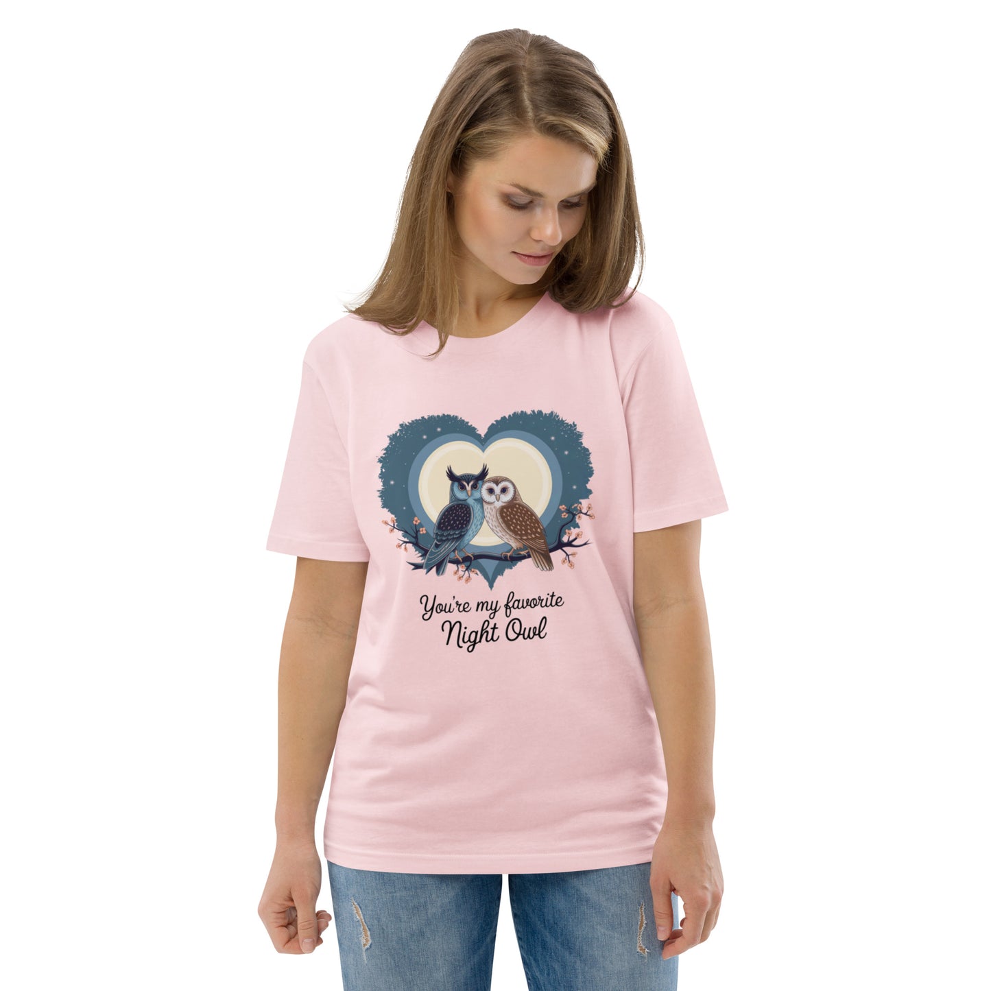 Owl-Themed Unisex Organic Cotton T-Shirt | Eco-Friendly Fashion Dudeily