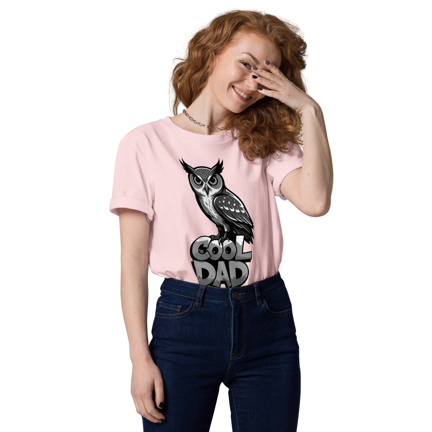 Unisex Organic Cotton T-Shirt – Sustainable Fashion for Nature & Owl Lovers | Dudeily Cotton Pink Dudeily