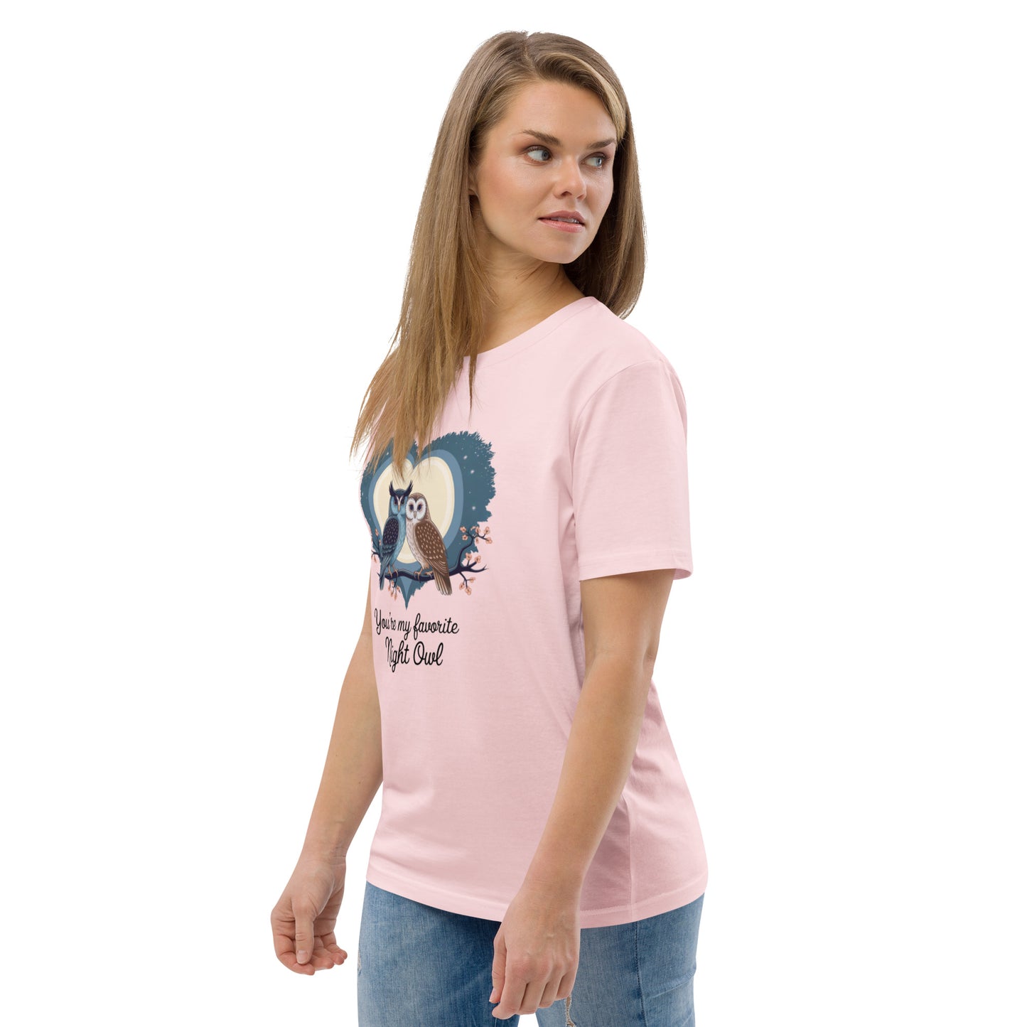 Owl-Themed Unisex Organic Cotton T-Shirt | Eco-Friendly Fashion Dudeily