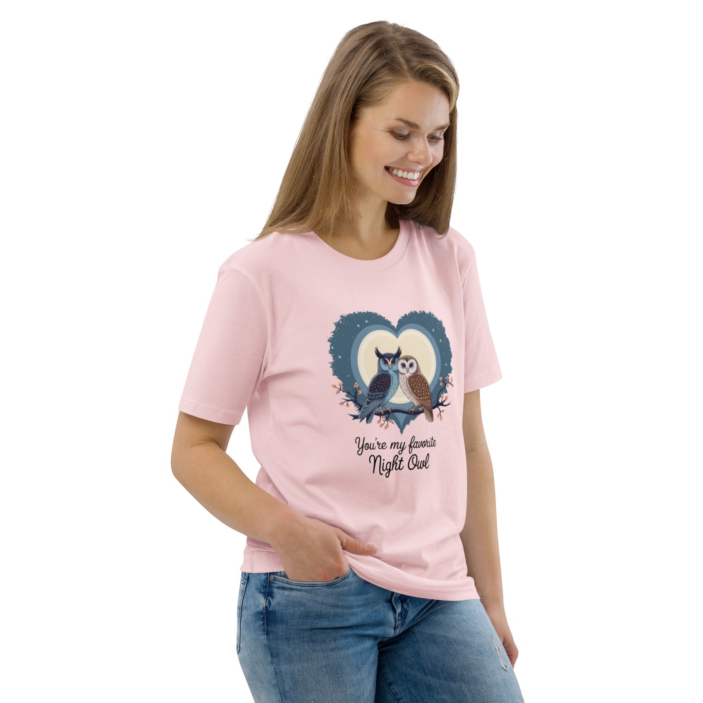 Owl-Themed Unisex Organic Cotton T-Shirt | Eco-Friendly Fashion Dudeily