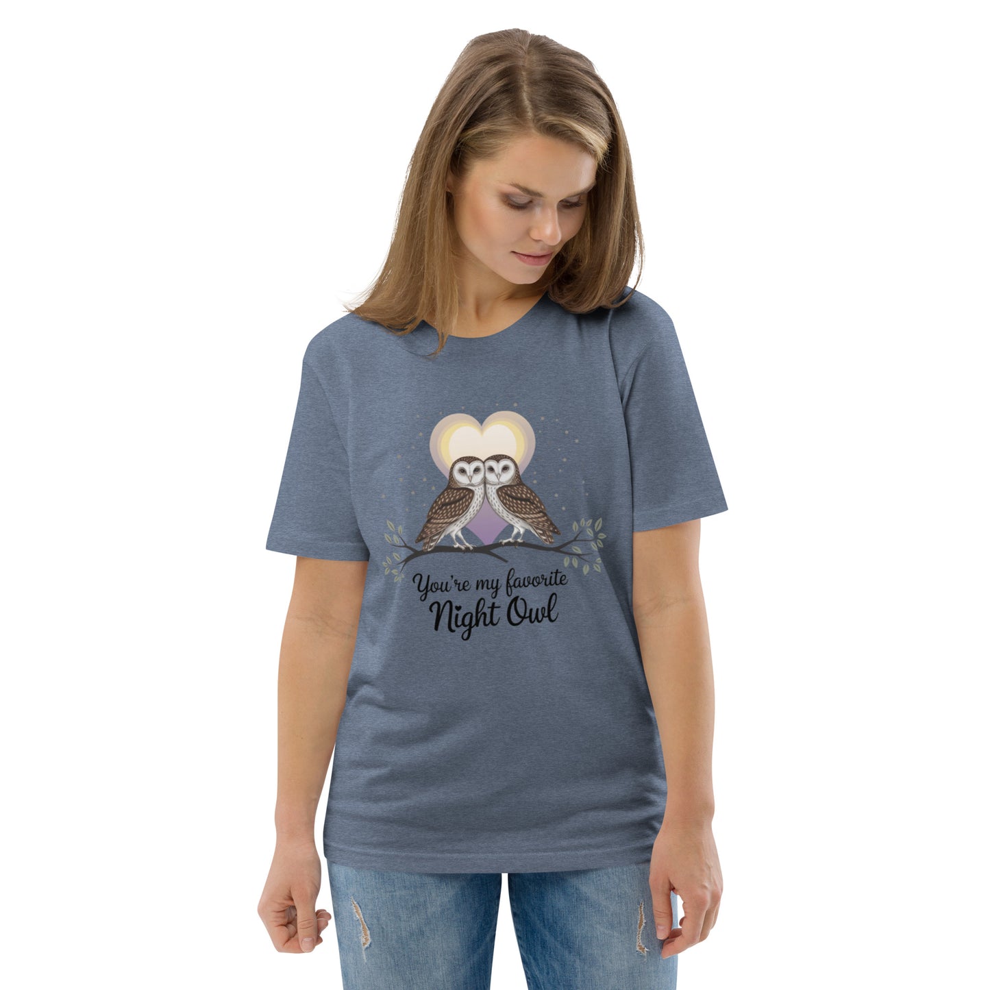 Owl-Themed Unisex Organic Cotton T-Shirt | Sustainable Fashion Dudeily