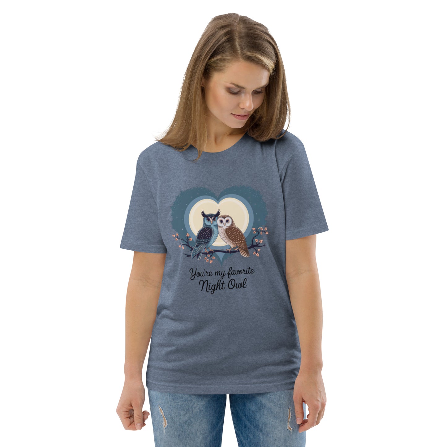 Owl-Themed Unisex Organic Cotton T-Shirt | Eco-Friendly Fashion Dudeily