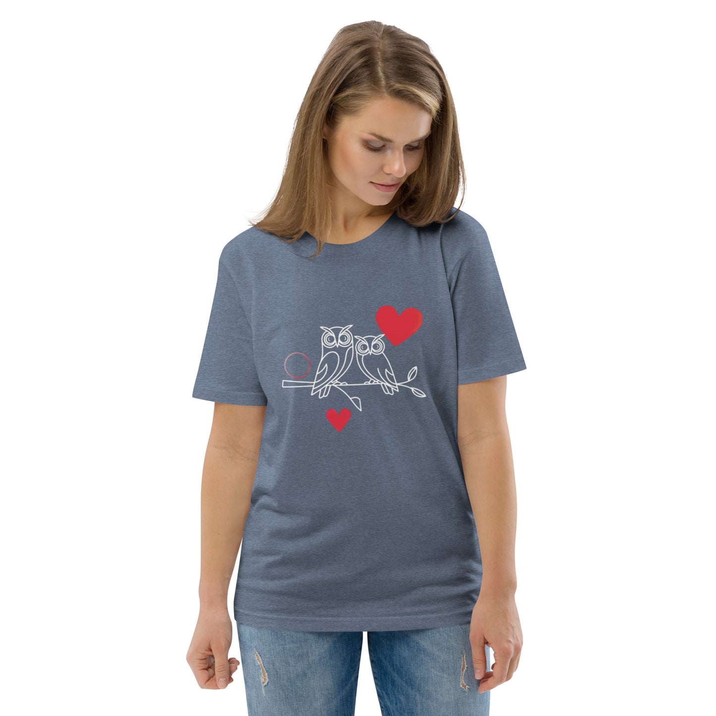 Owl-Themed Unisex Organic Cotton T-Shirt | Eco-Friendly Dudeily