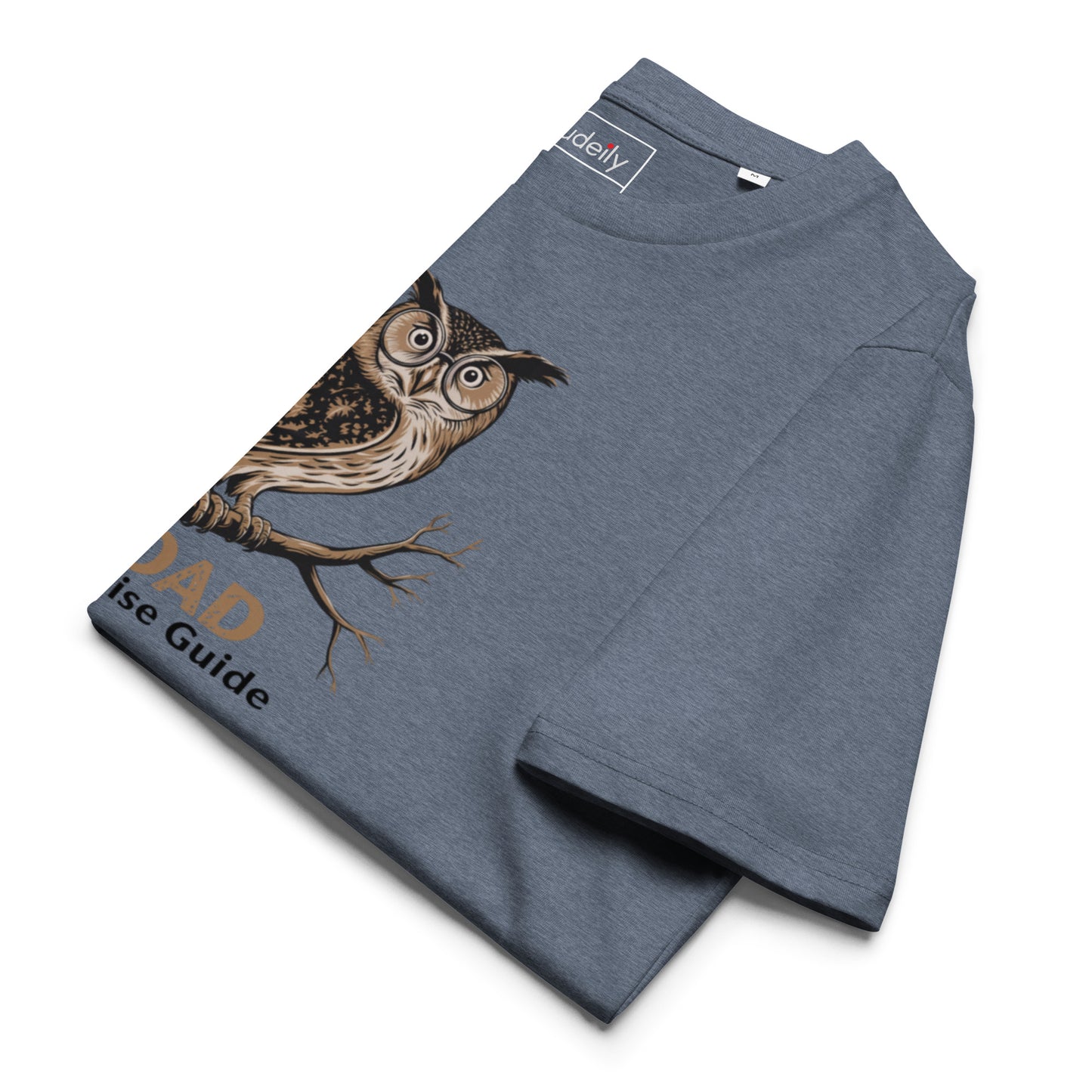 Unisex Organic Cotton T-Shirt – Owl Themed Sustainable Fashion for Father's Day by Dudeily Dudeily