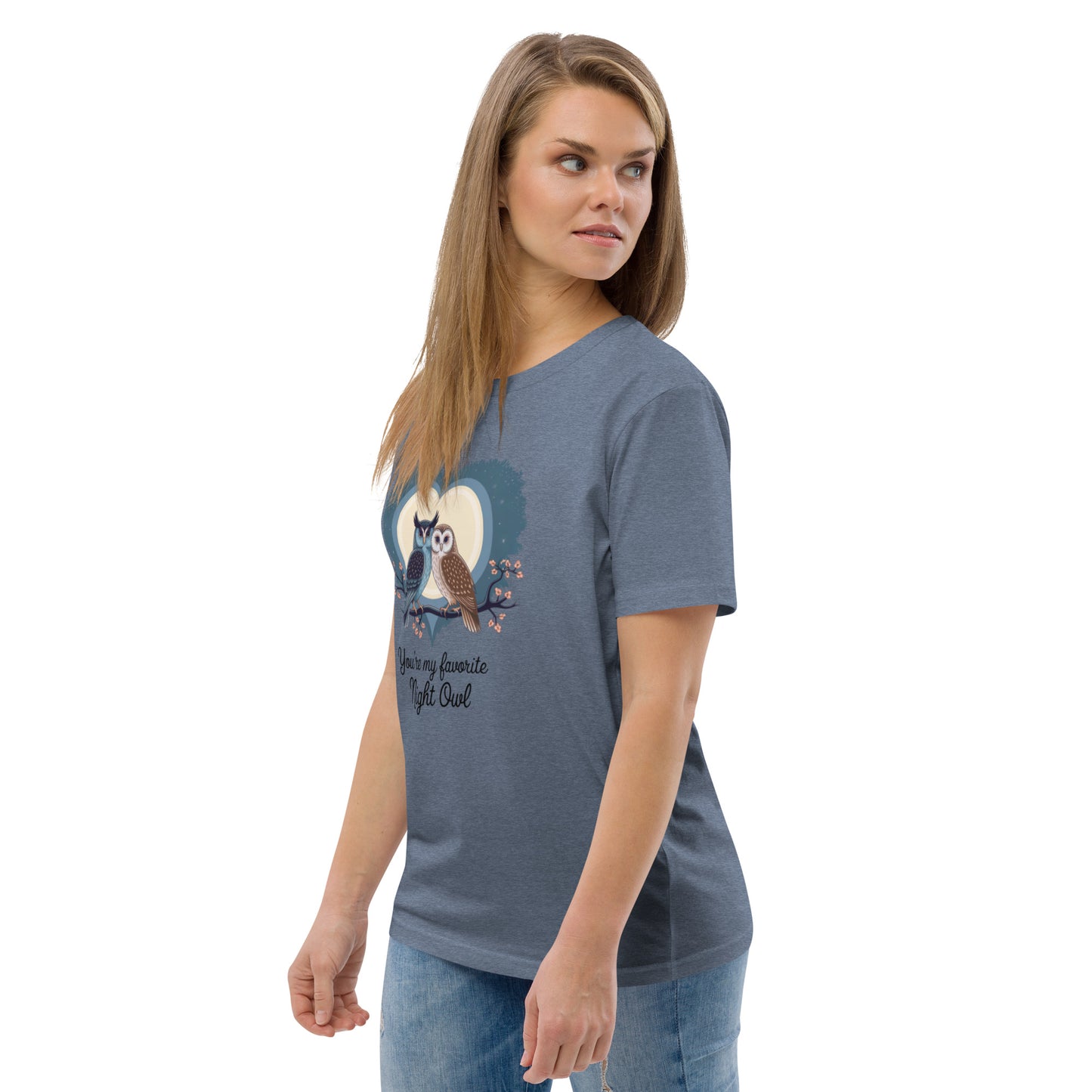 Owl-Themed Unisex Organic Cotton T-Shirt | Eco-Friendly Fashion Dudeily
