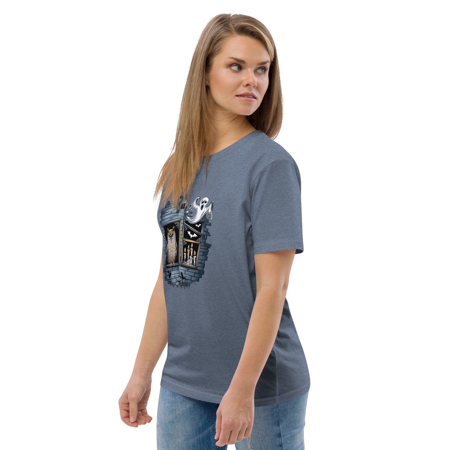 Unisex Organic Cotton T-Shirt: Halloween Owl Eco-Friendly Style USA Dudeily
