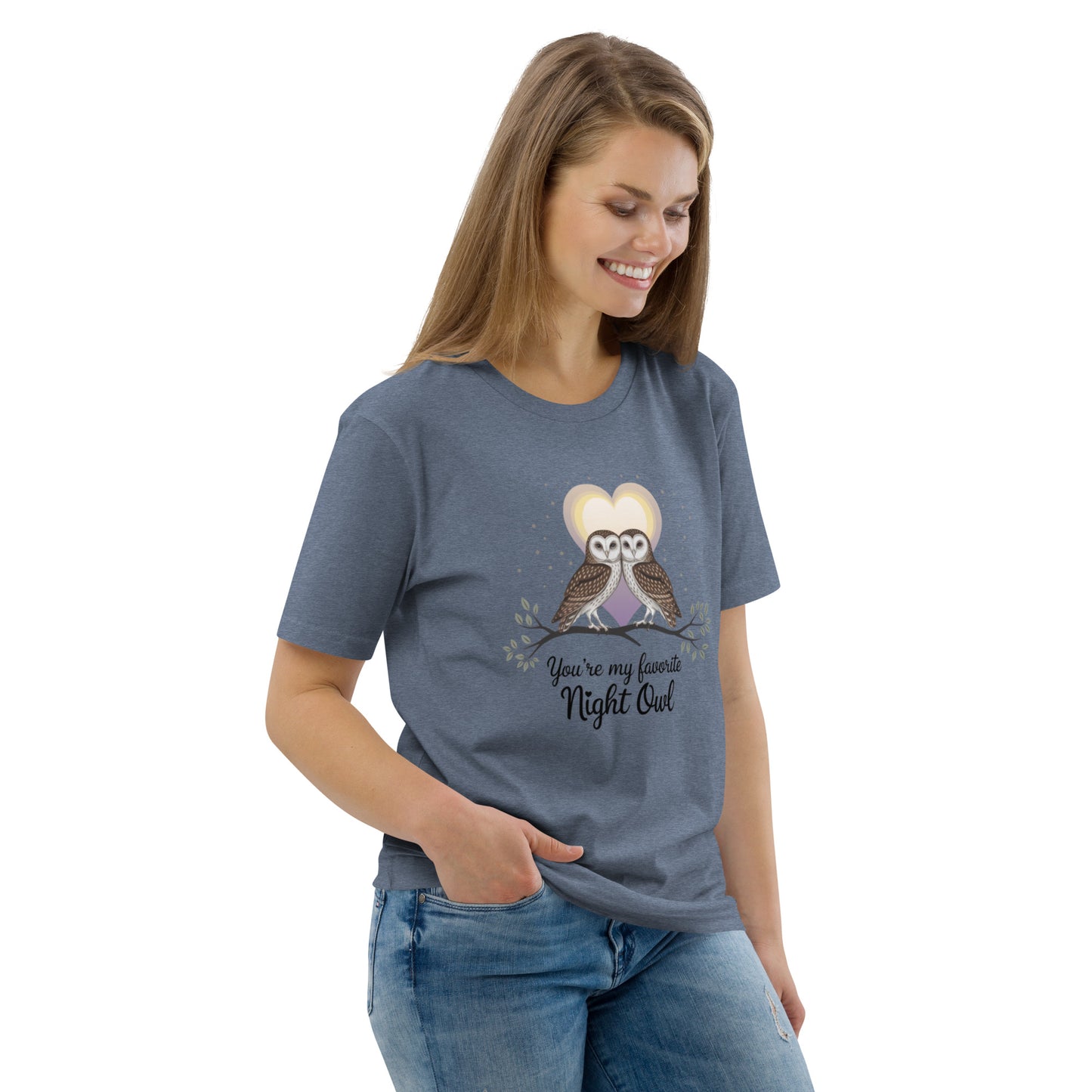 Owl-Themed Unisex Organic Cotton T-Shirt | Sustainable Fashion Dudeily