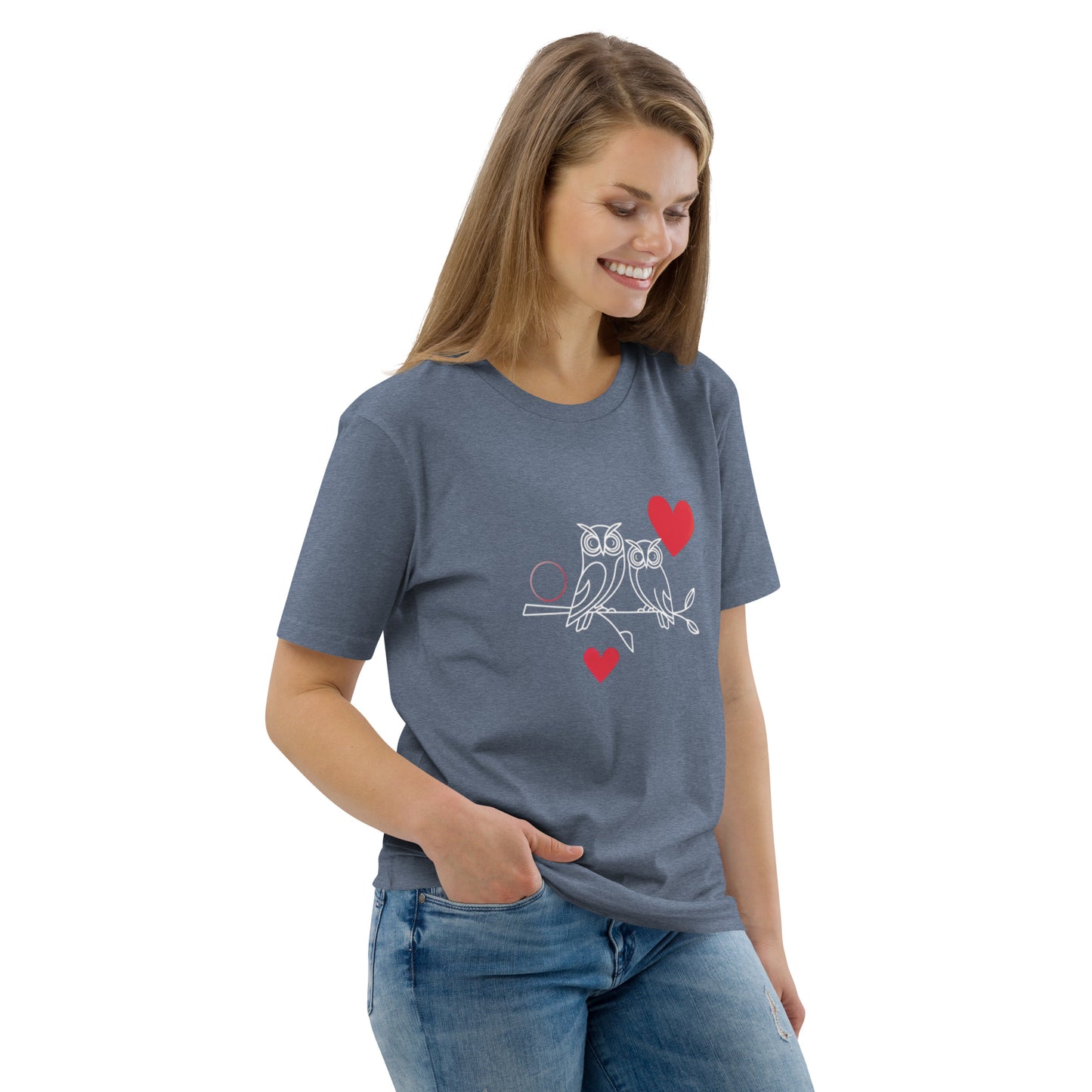 Owl-Themed Unisex Organic Cotton T-Shirt | Eco-Friendly Dudeily