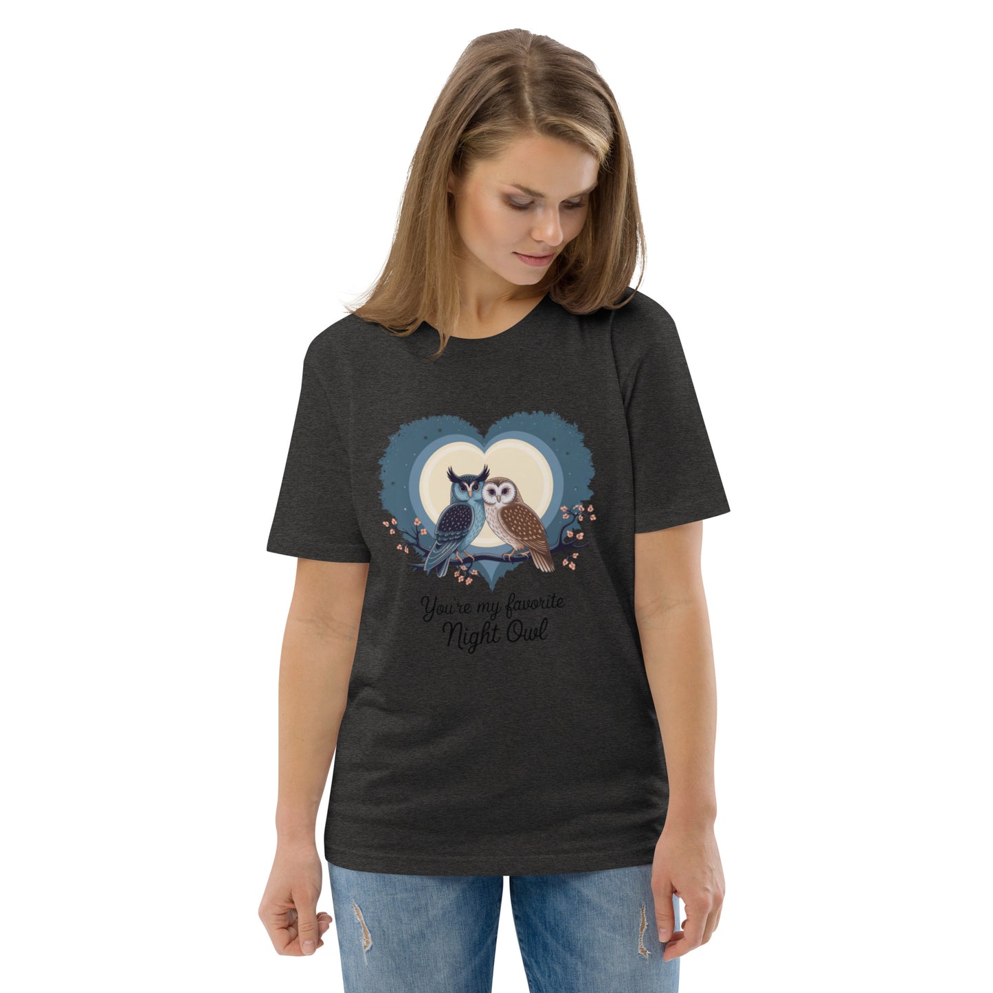 Owl-Themed Unisex Organic Cotton T-Shirt | Eco-Friendly Fashion Dudeily