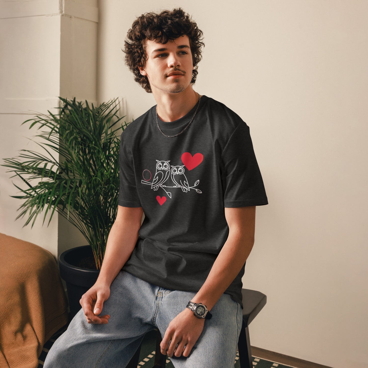 Owl-Themed Unisex Organic Cotton T-Shirt | Eco-Friendly Dudeily