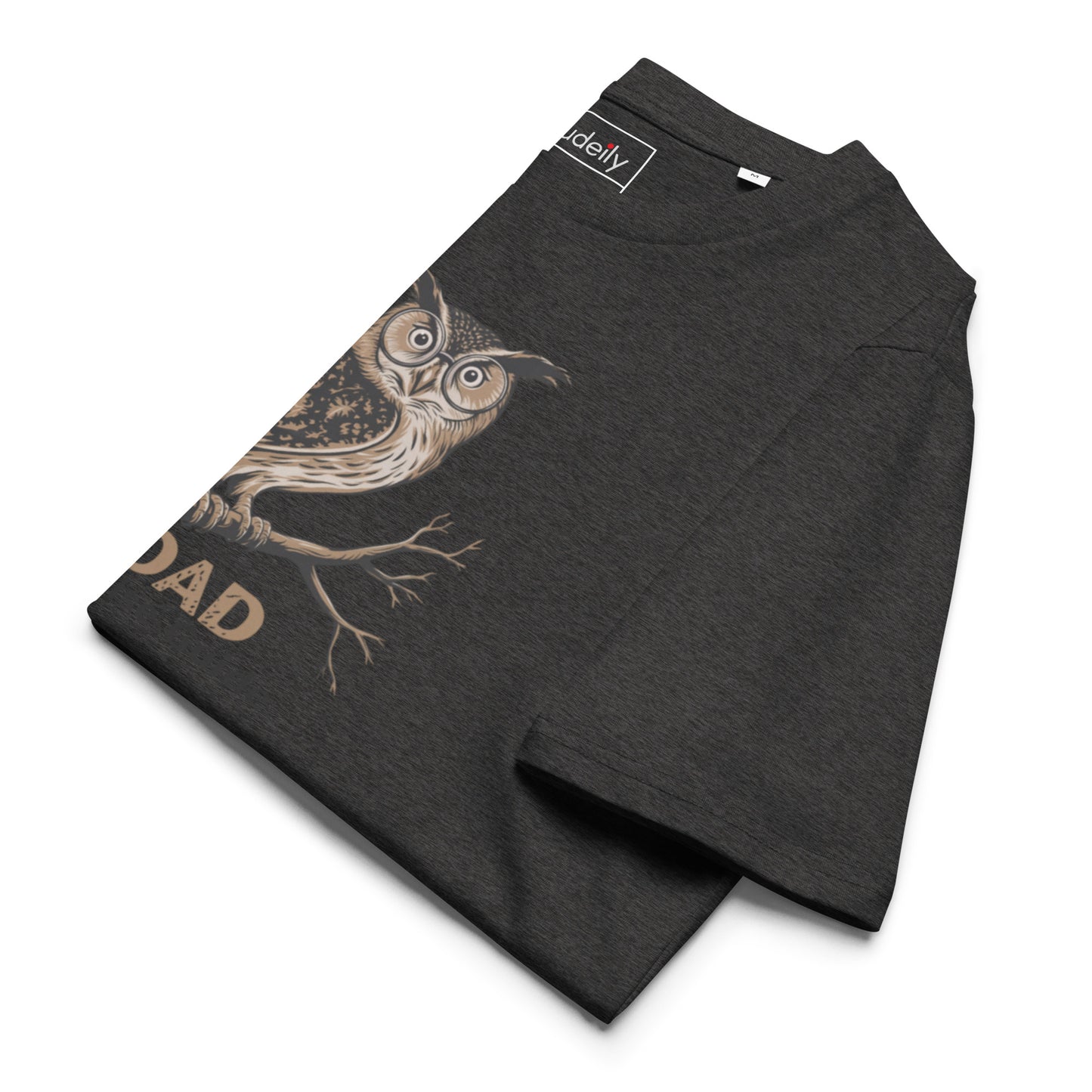 Unisex Organic Cotton T-Shirt – Owl Themed Sustainable Fashion for Father's Day by Dudeily Dudeily