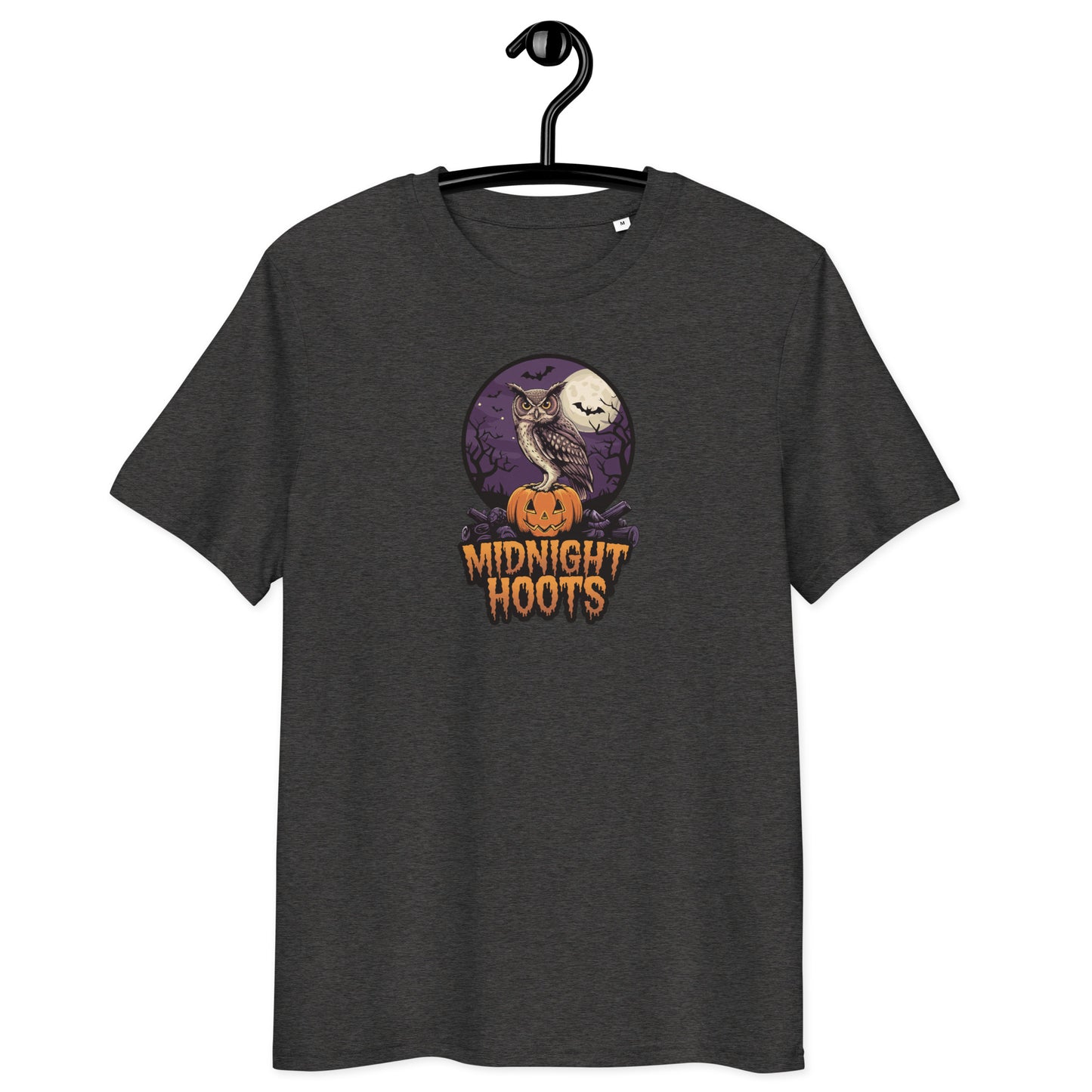 Unisex Organic Cotton T-Shirt: Halloween Owl Eco Fashion USA Dudeily