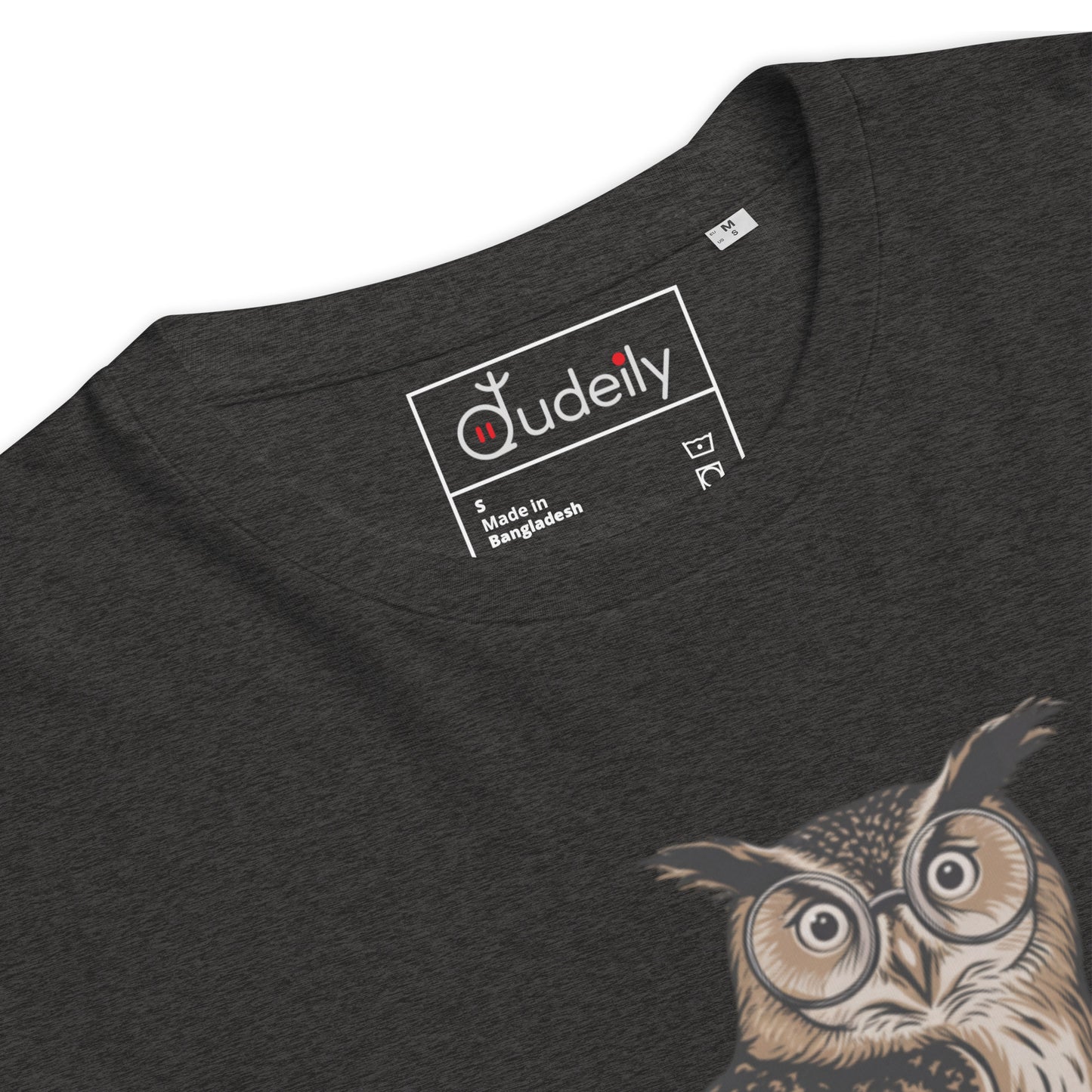 Unisex Organic Cotton T-Shirt – Owl Themed Sustainable Fashion for Father's Day by Dudeily Dudeily