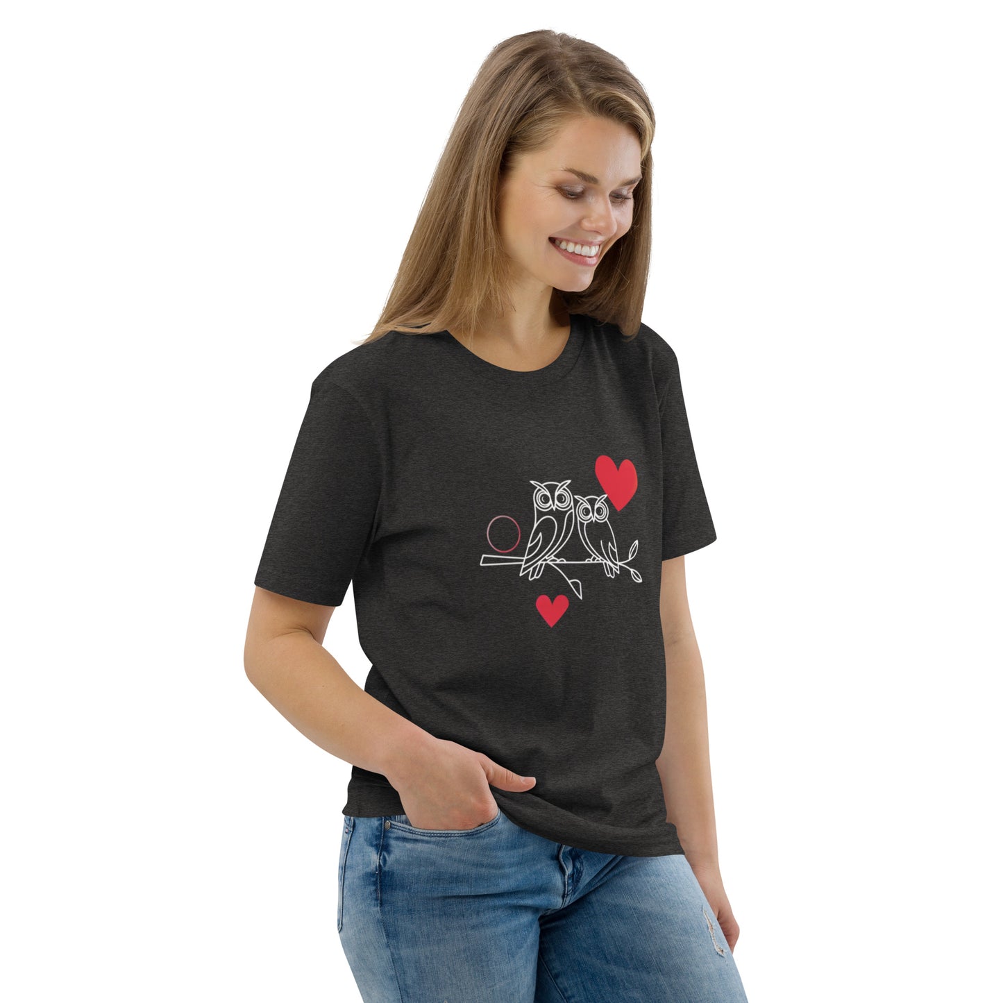 Owl-Themed Unisex Organic Cotton T-Shirt | Eco-Friendly Dudeily