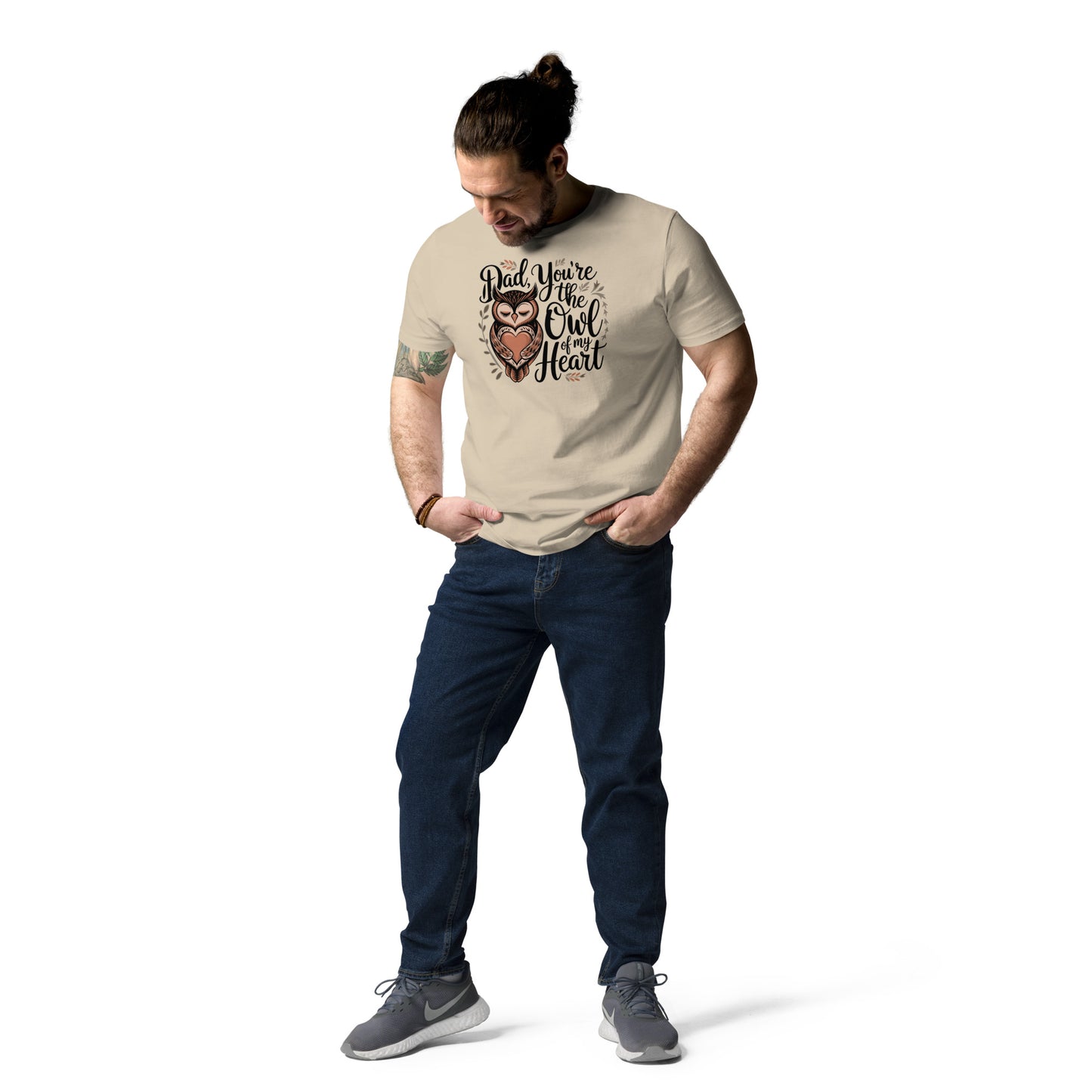 Unisex Organic Cotton T-Shirt – Owl-Themed Eco-Friendly Style by Dudeily Dudeily