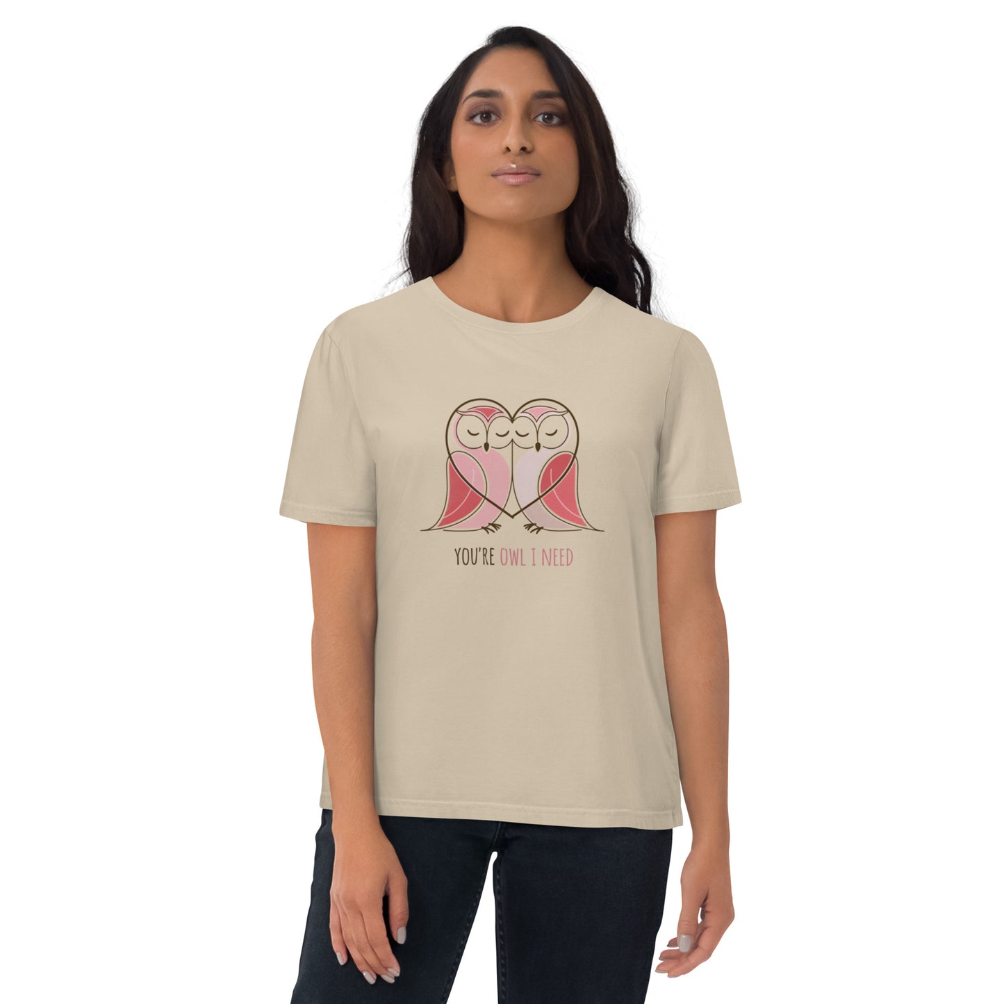 Owl-Themed Unisex Organic Cotton T-Shirt | Sustainable & Cozy Desert Dust Dudeily