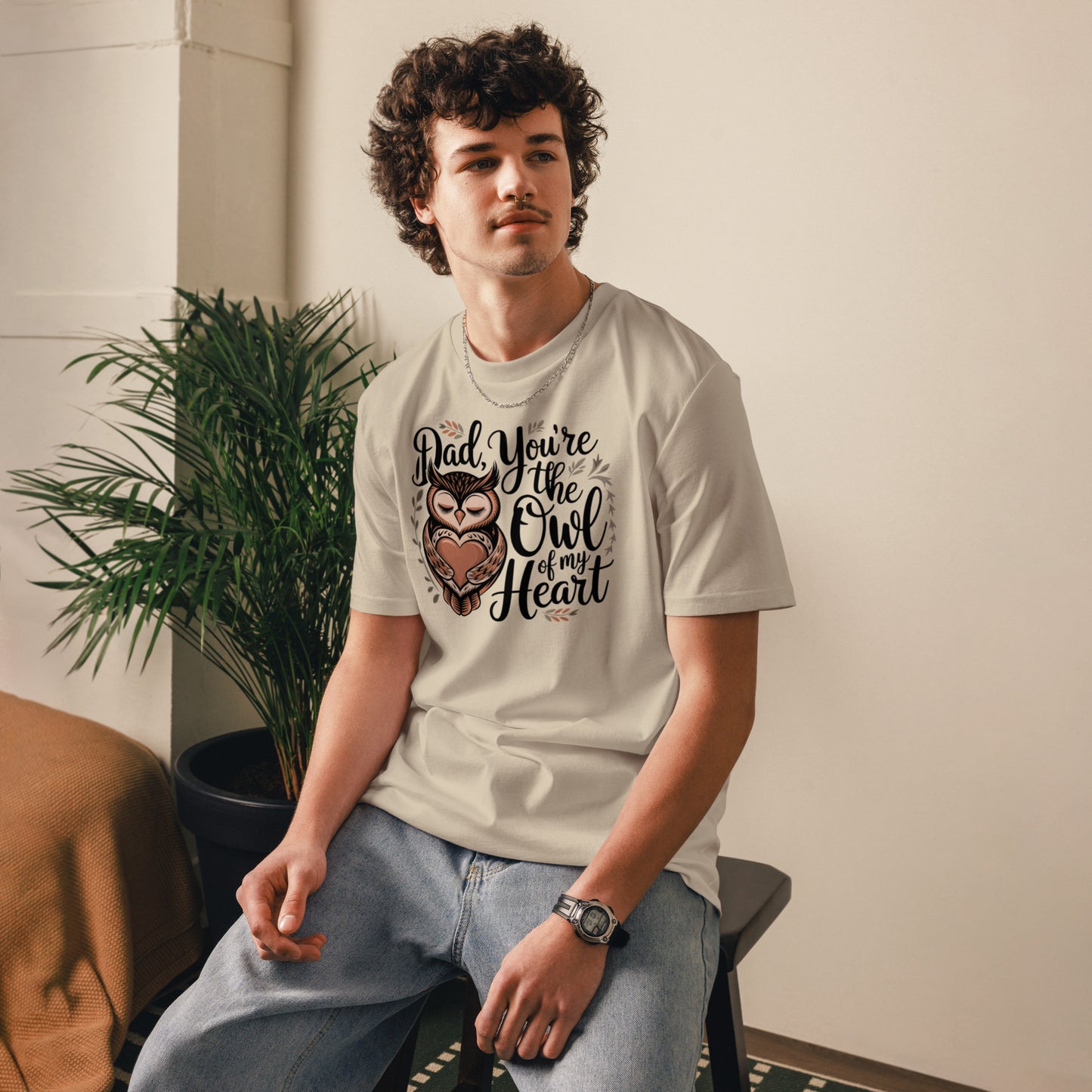 Unisex Organic Cotton T-Shirt – Owl-Themed Eco-Friendly Style by Dudeily Dudeily