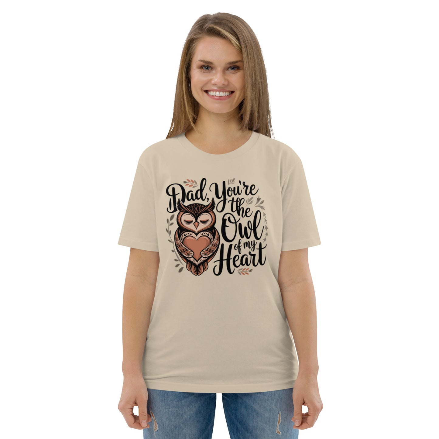 Unisex Organic Cotton T-Shirt – Owl-Themed Eco-Friendly Style by Dudeily Dudeily