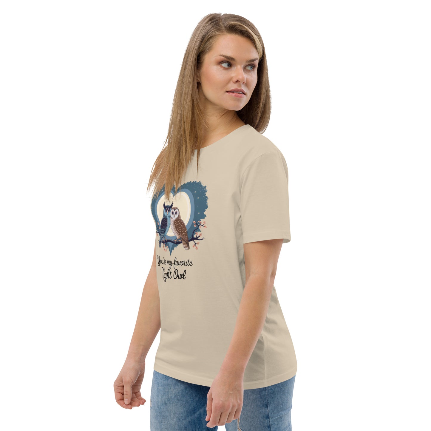 Owl-Themed Unisex Organic Cotton T-Shirt | Eco-Friendly Fashion Dudeily