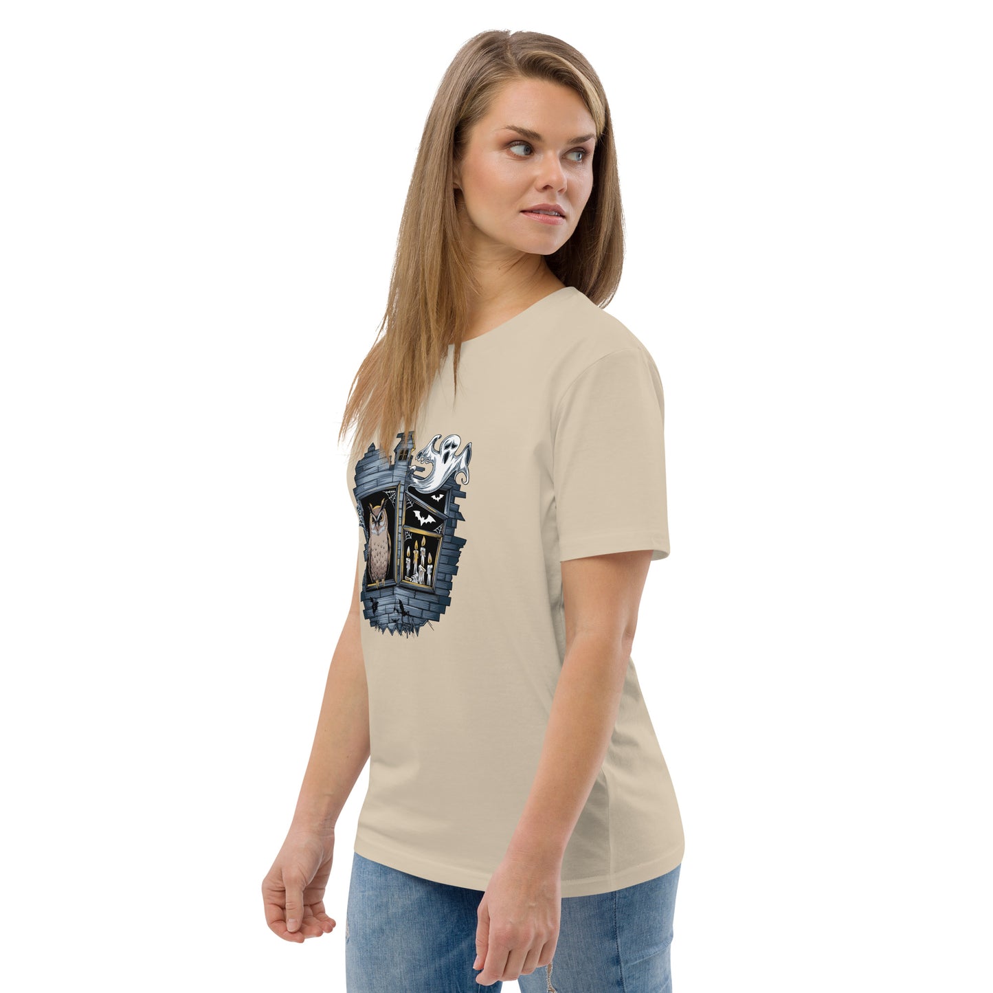 Unisex Organic Cotton T-Shirt: Halloween Owl Eco-Friendly Style USA Dudeily