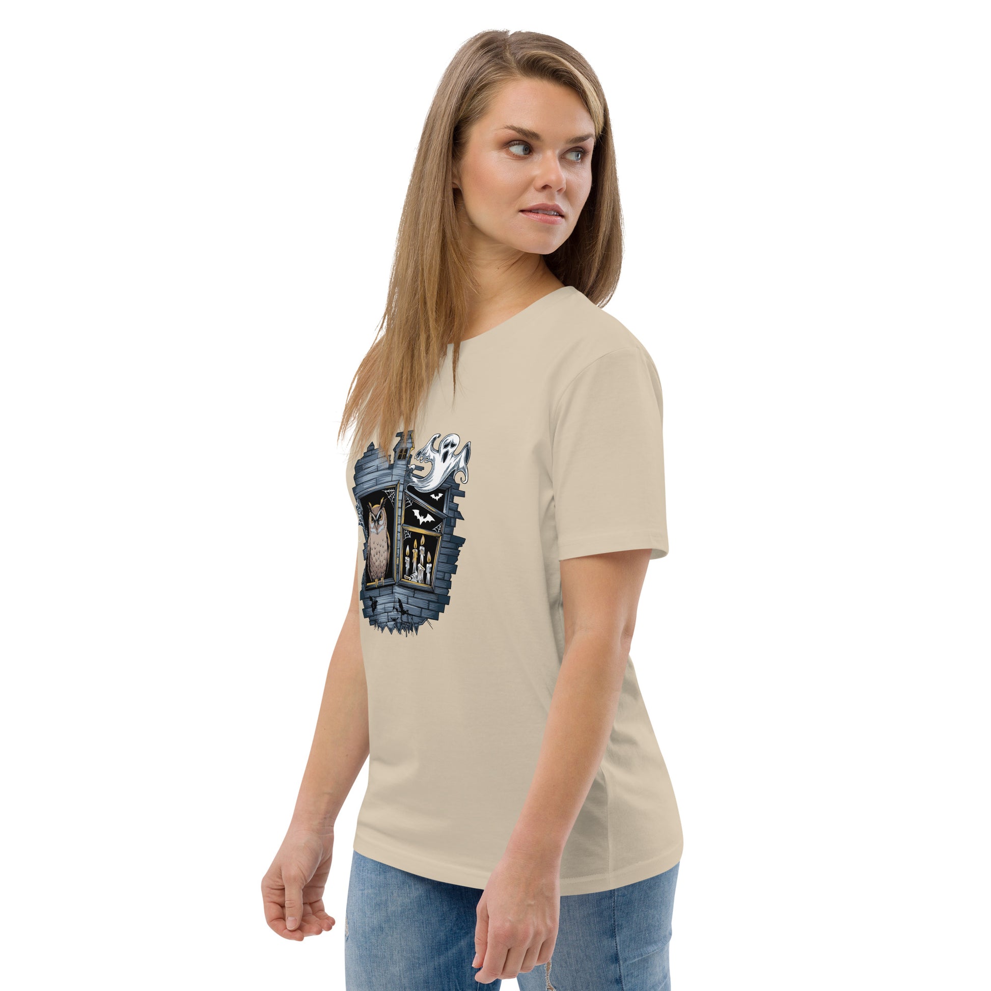 Unisex Organic Cotton T-Shirt: Halloween Owl Eco-Friendly Style USA Dudeily