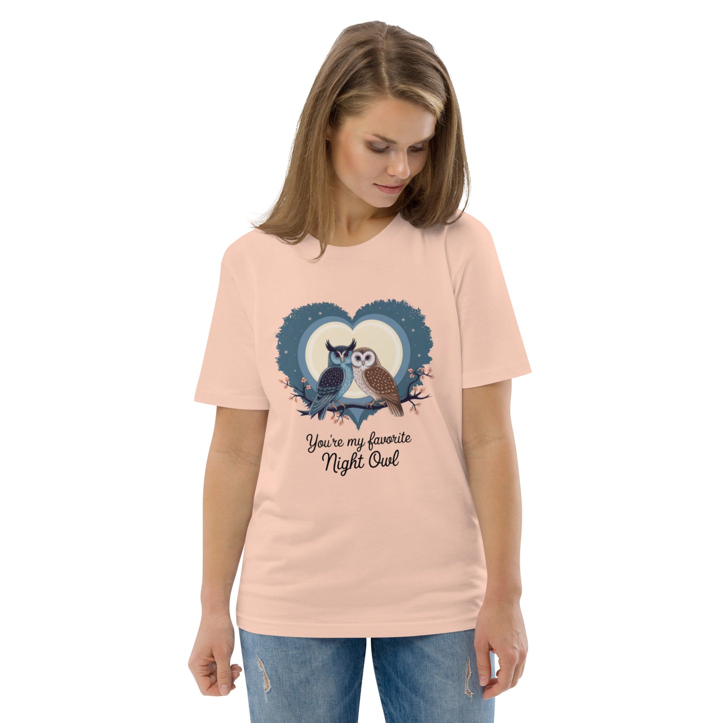 Owl-Themed Unisex Organic Cotton T-Shirt | Eco-Friendly Fashion Dudeily