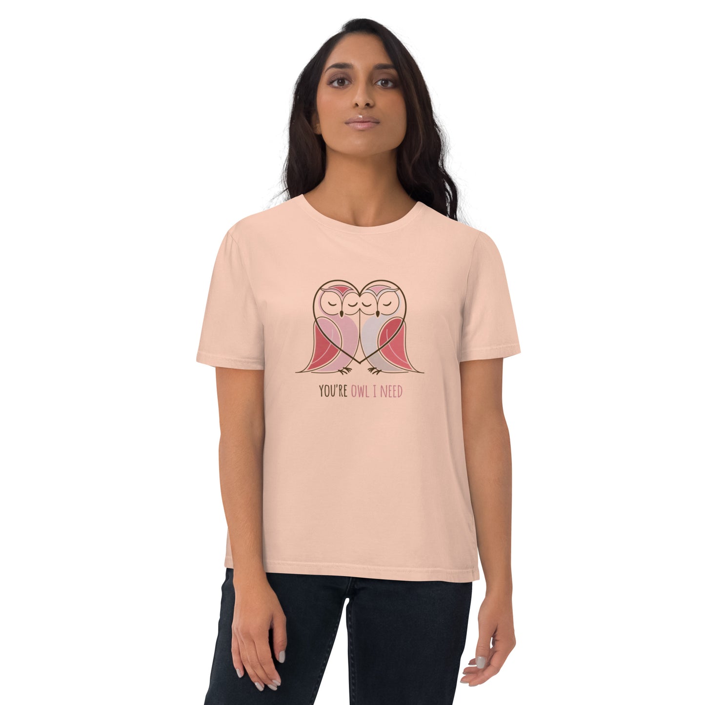 Owl-Themed Unisex Organic Cotton T-Shirt | Sustainable & Cozy Fraiche Peche Dudeily