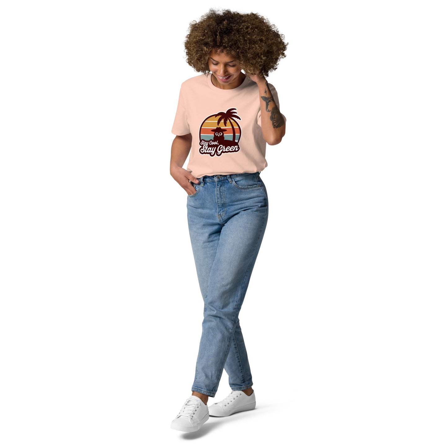 Unisex Organic Cotton T-Shirt – Sustainable & Comfortable for Owl Lover Fraiche Peche Dudeily