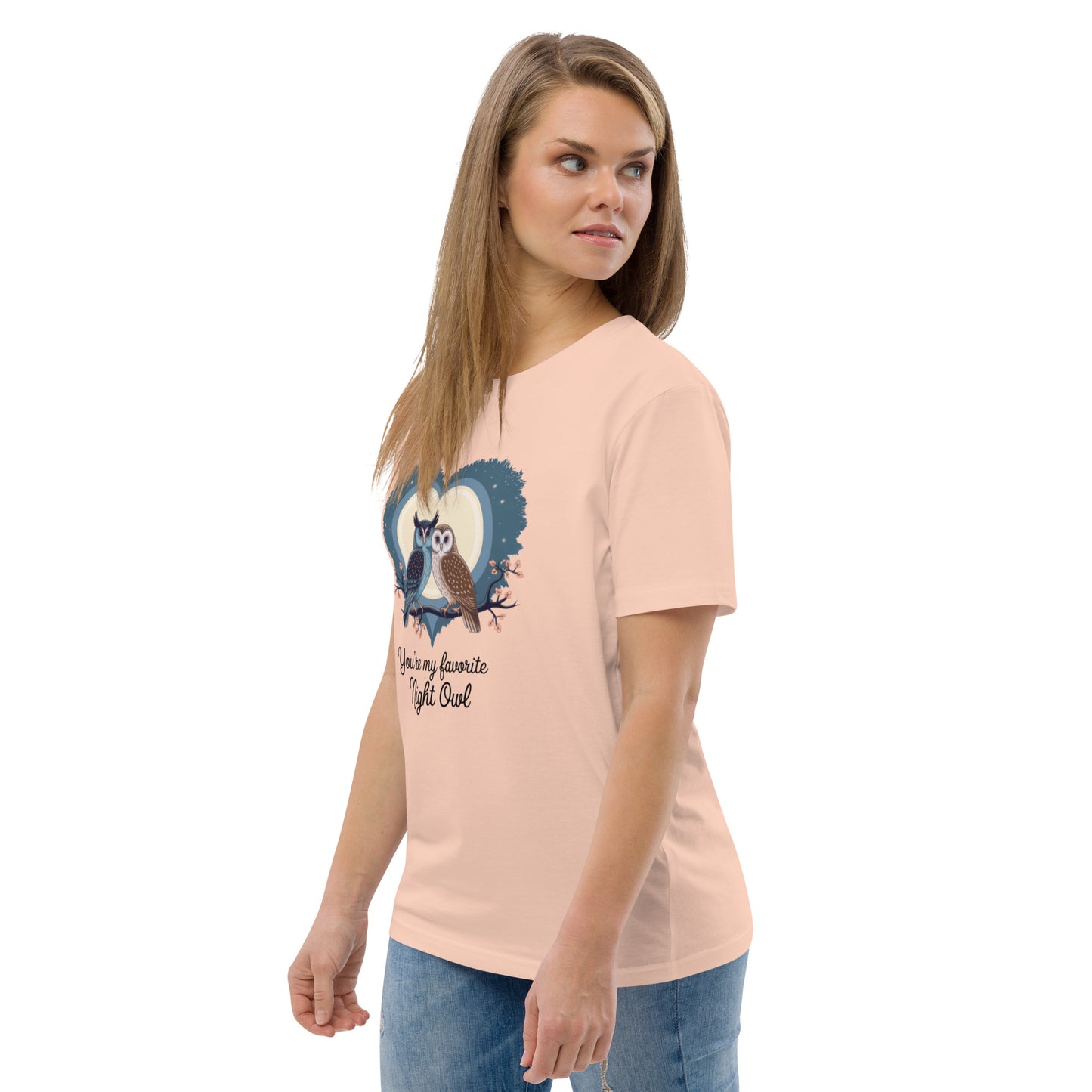Owl-Themed Unisex Organic Cotton T-Shirt | Eco-Friendly Fashion Dudeily