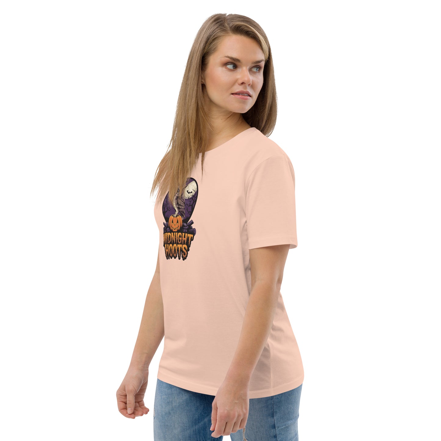 Unisex Organic Cotton T-Shirt: Halloween Owl Eco Fashion USA Dudeily