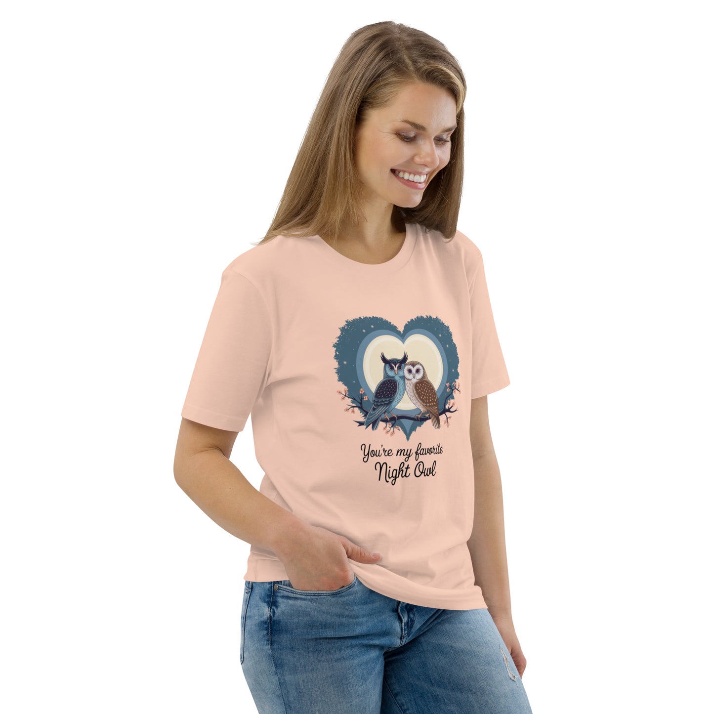 Owl-Themed Unisex Organic Cotton T-Shirt | Eco-Friendly Fashion Dudeily