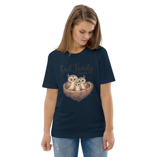 Owl-Themed Unisex Organic Cotton T-Shirt | Eco-Friendly Style Dudeily