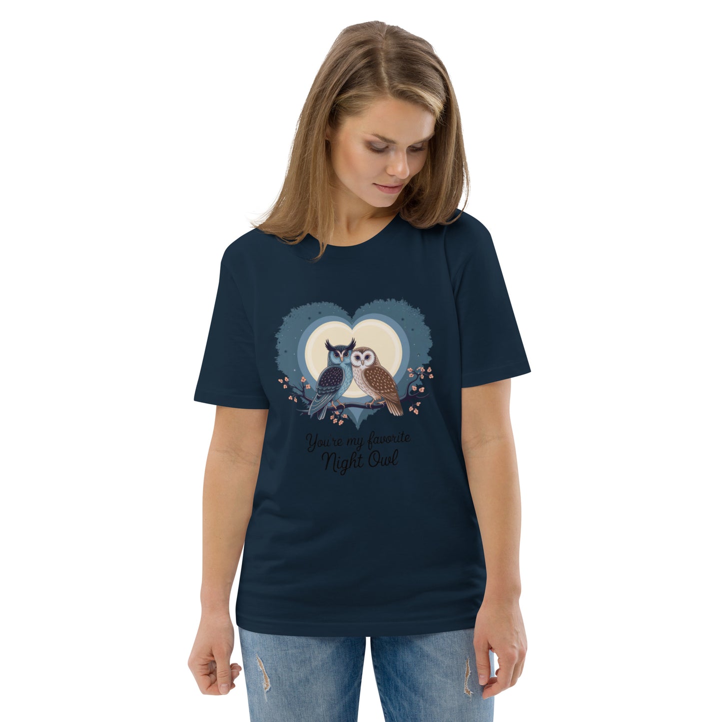 Owl-Themed Unisex Organic Cotton T-Shirt | Eco-Friendly Fashion Dudeily