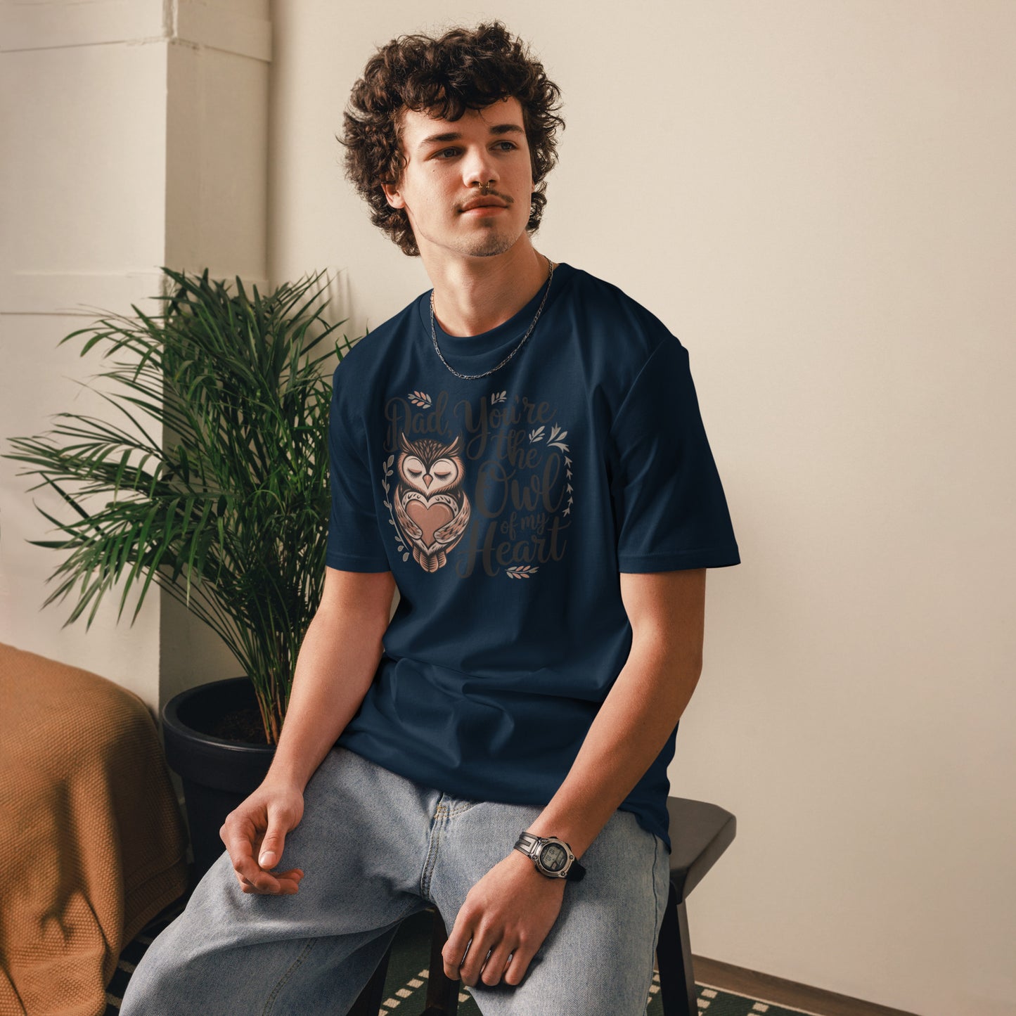 Unisex Organic Cotton T-Shirt – Owl-Themed Eco-Friendly Style by Dudeily Dudeily