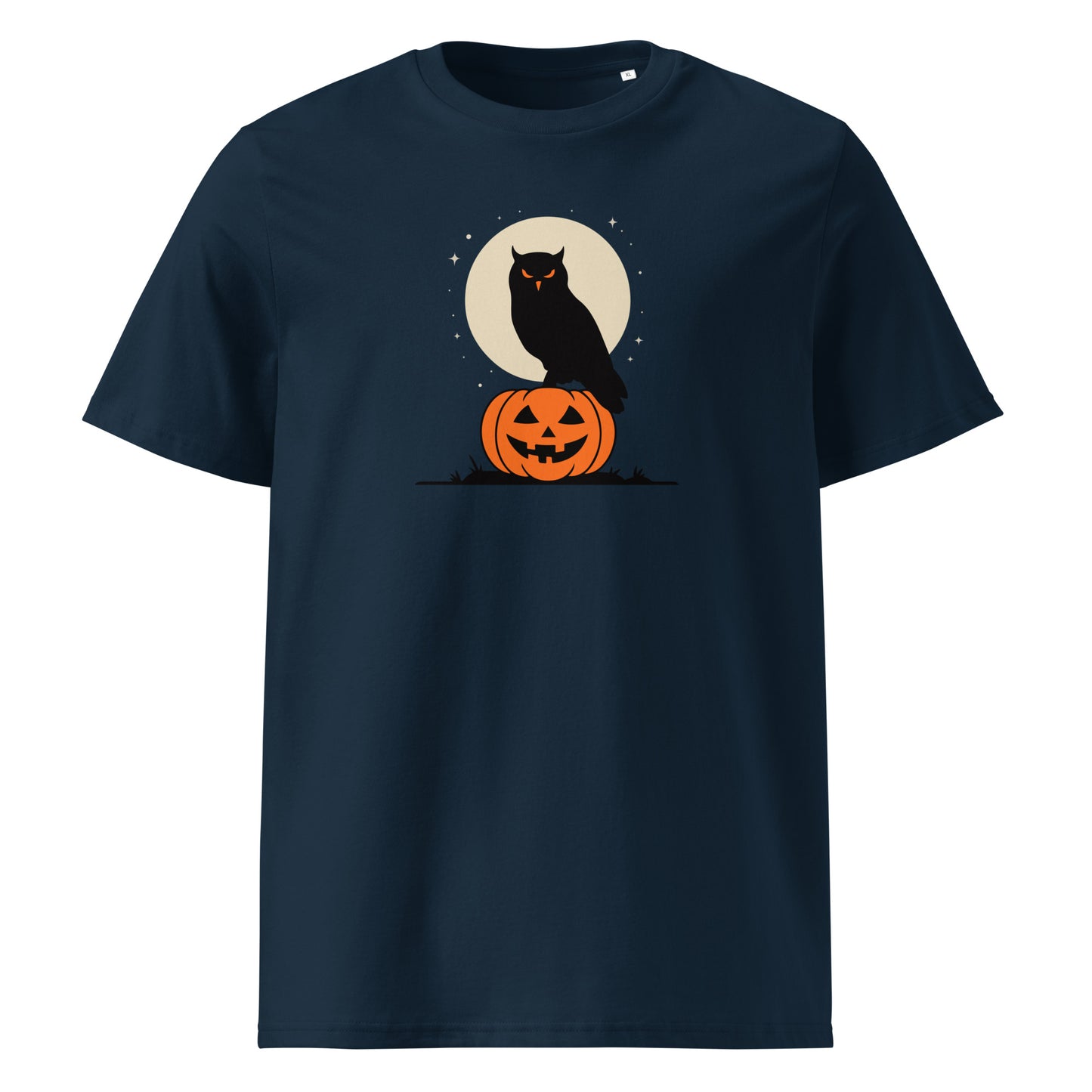 Unisex Organic Cotton T-Shirt: Halloween Owl Sustainable Style USA Dudeily