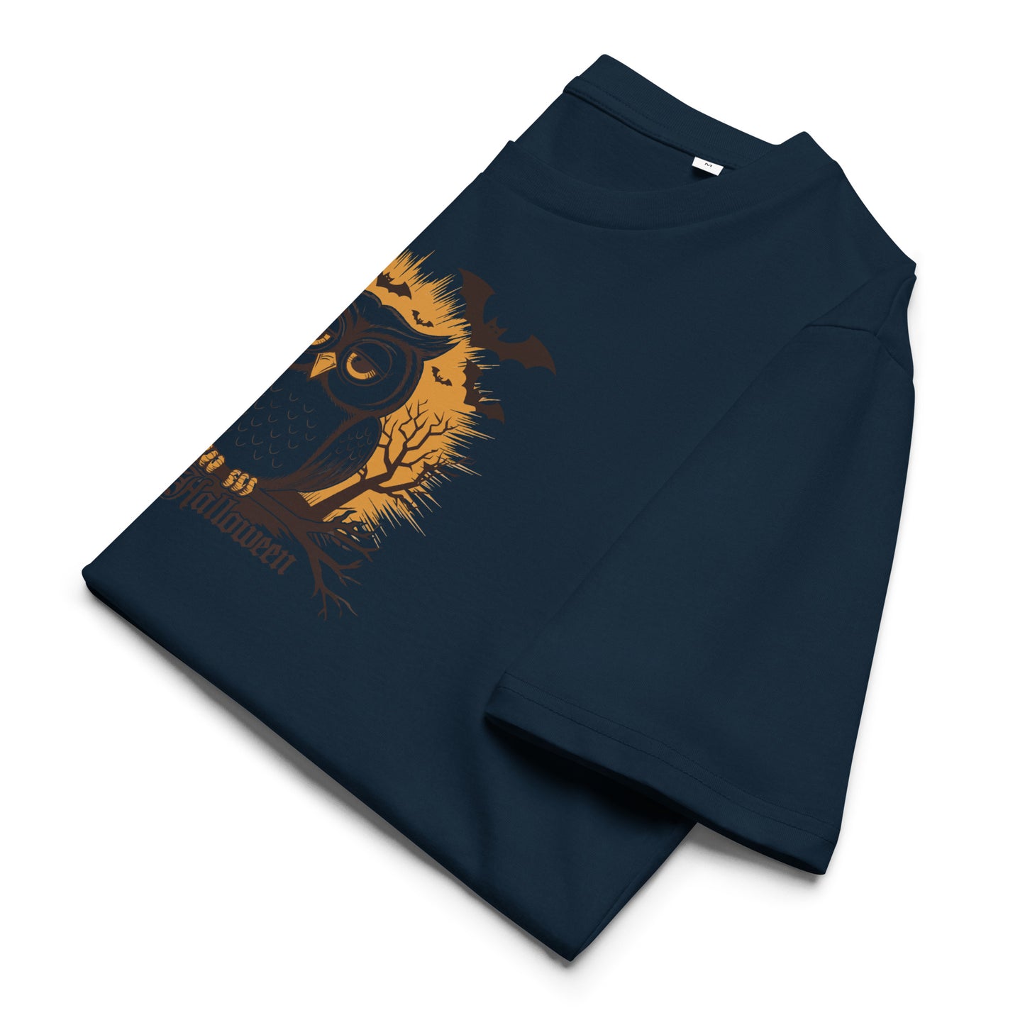 Unisex Organic Cotton T-Shirt: Halloween Owl Eco-Friendly Style USA Dudeily