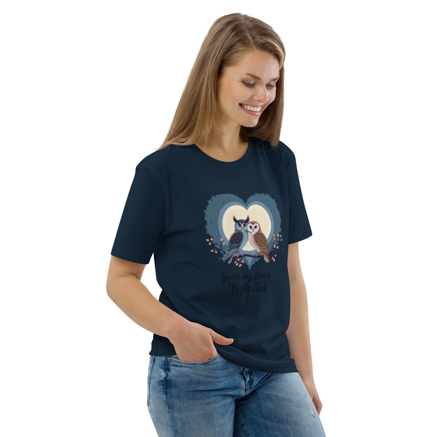 Owl-Themed Unisex Organic Cotton T-Shirt | Eco-Friendly Fashion Dudeily